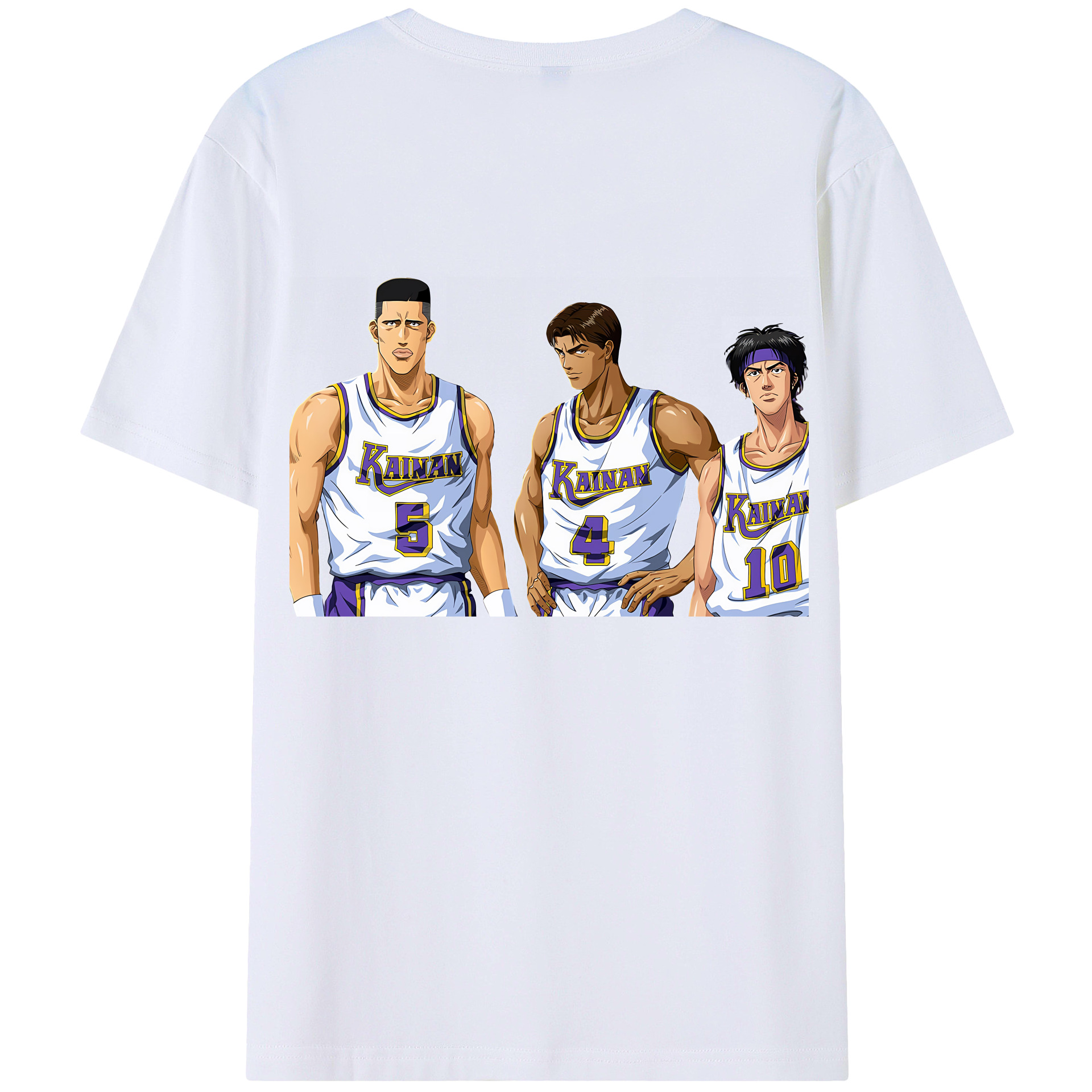 （画像用） SLAM DUNK／スラムダンク 綿100％ メンズ半袖Tシャツ（バックプリント） 通気性