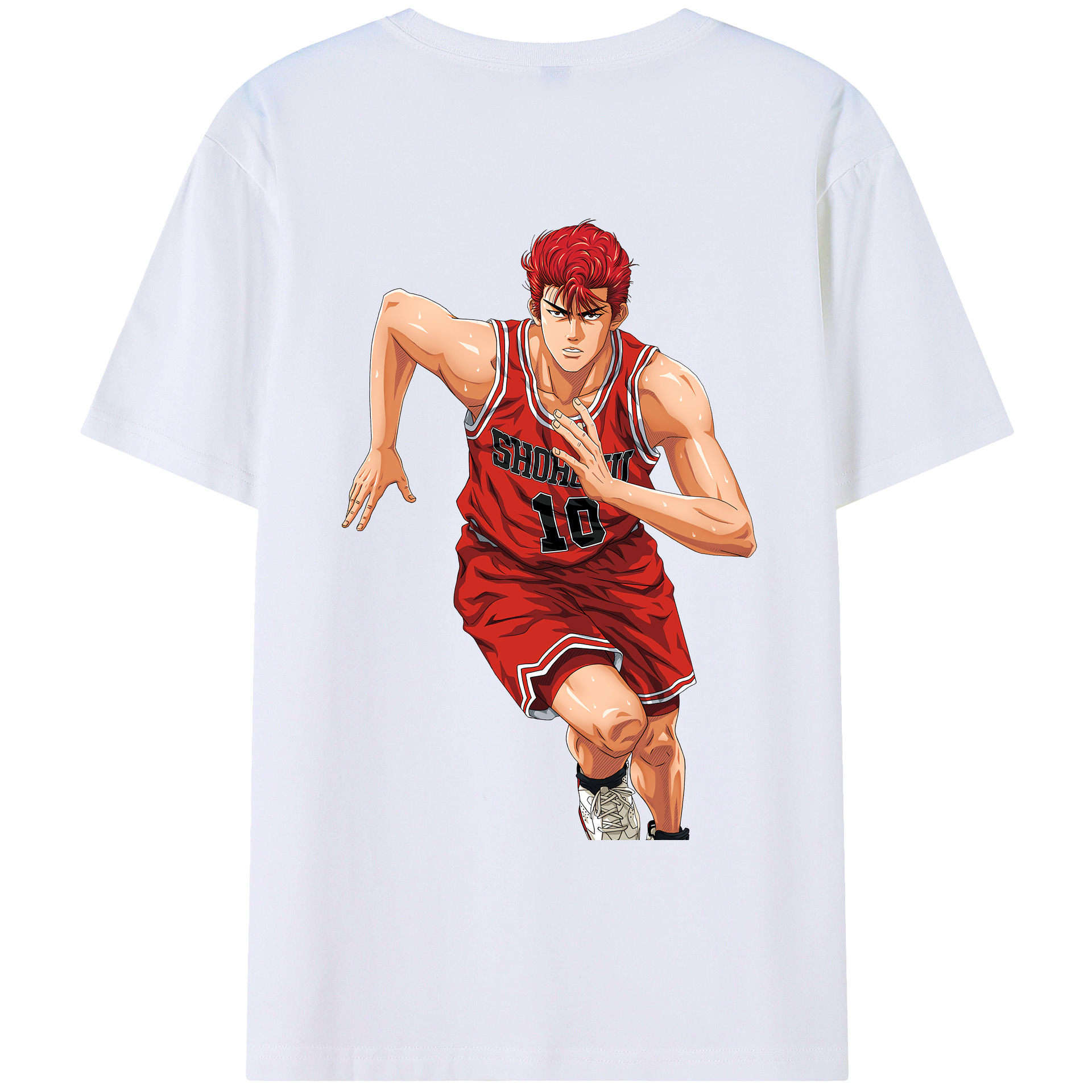 （画像用） SLAM DUNK／スラムダンク 綿100％ メンズ半袖Tシャツ（バックプリント） 通気性