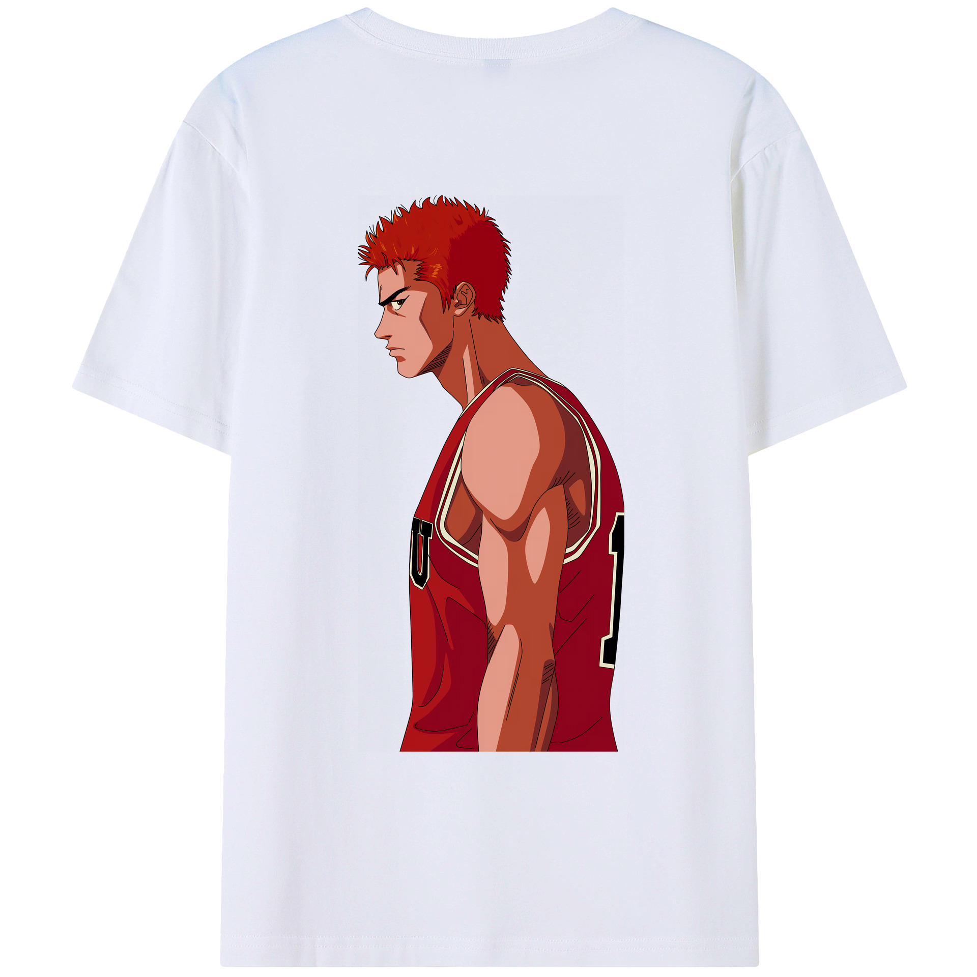 （画像用） SLAM DUNK／スラムダンク 綿100％ メンズ半袖Tシャツ（バックプリント） 通気性