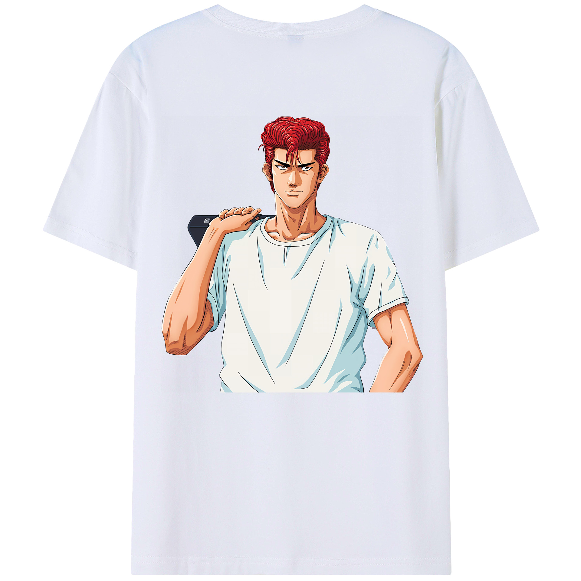 （画像用） SLAM DUNK／スラムダンク 綿100％ メンズ半袖Tシャツ（バックプリント） 通気性