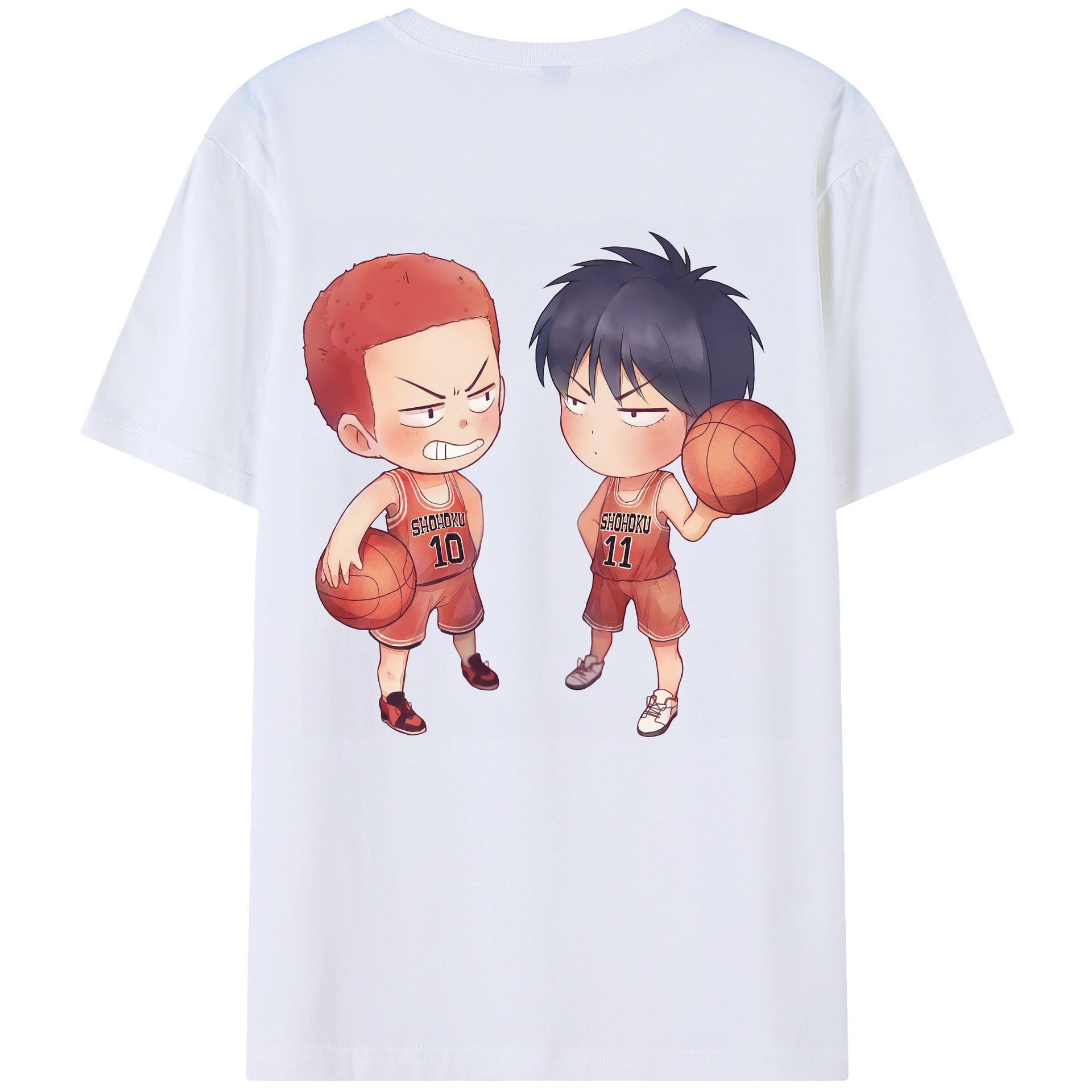（画像用） SLAM DUNK／スラムダンク 綿100％ メンズ半袖Tシャツ（バックプリント） 通気性