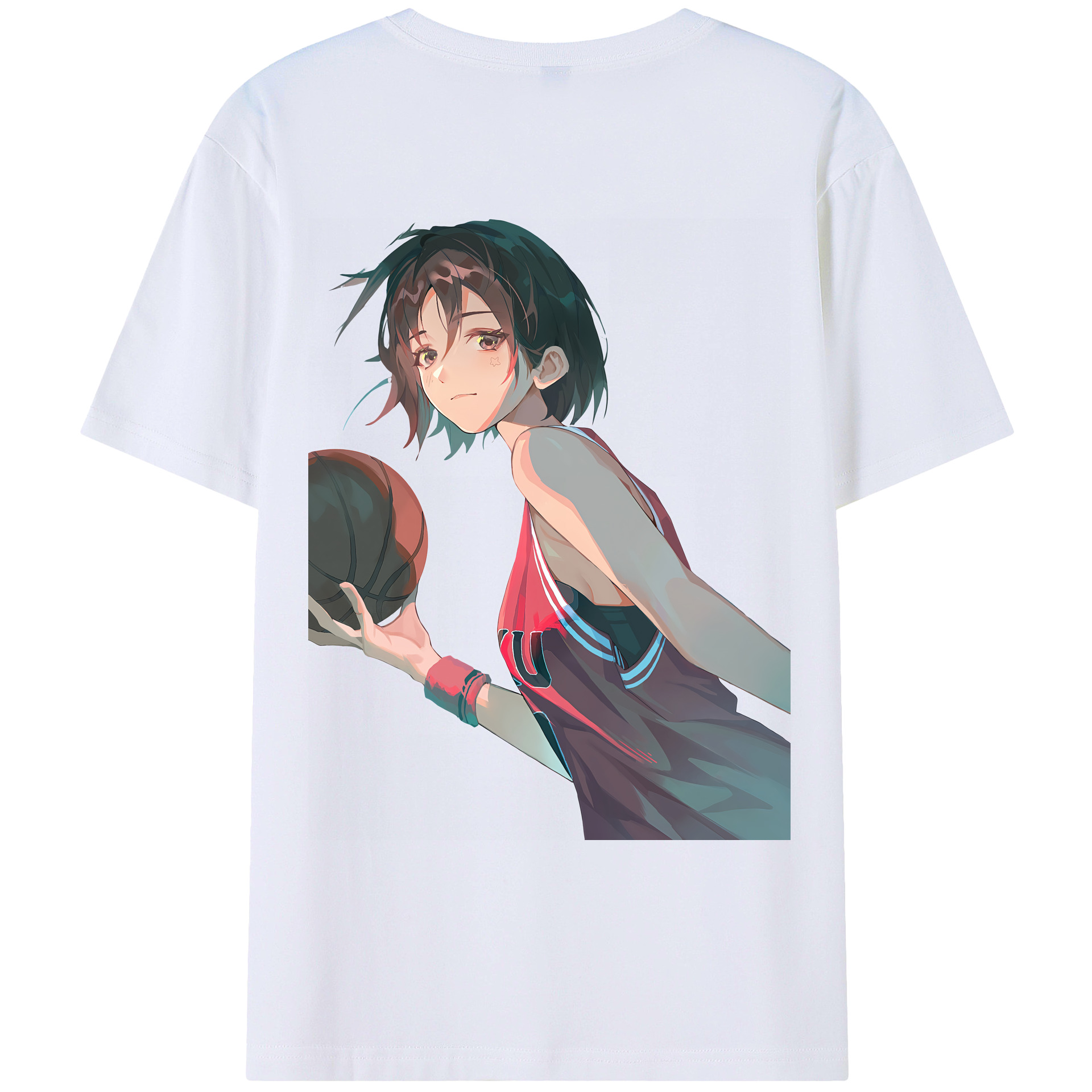 （画像用） SLAM DUNK／スラムダンク 綿100％ メンズ半袖Tシャツ（バックプリント） 通気性