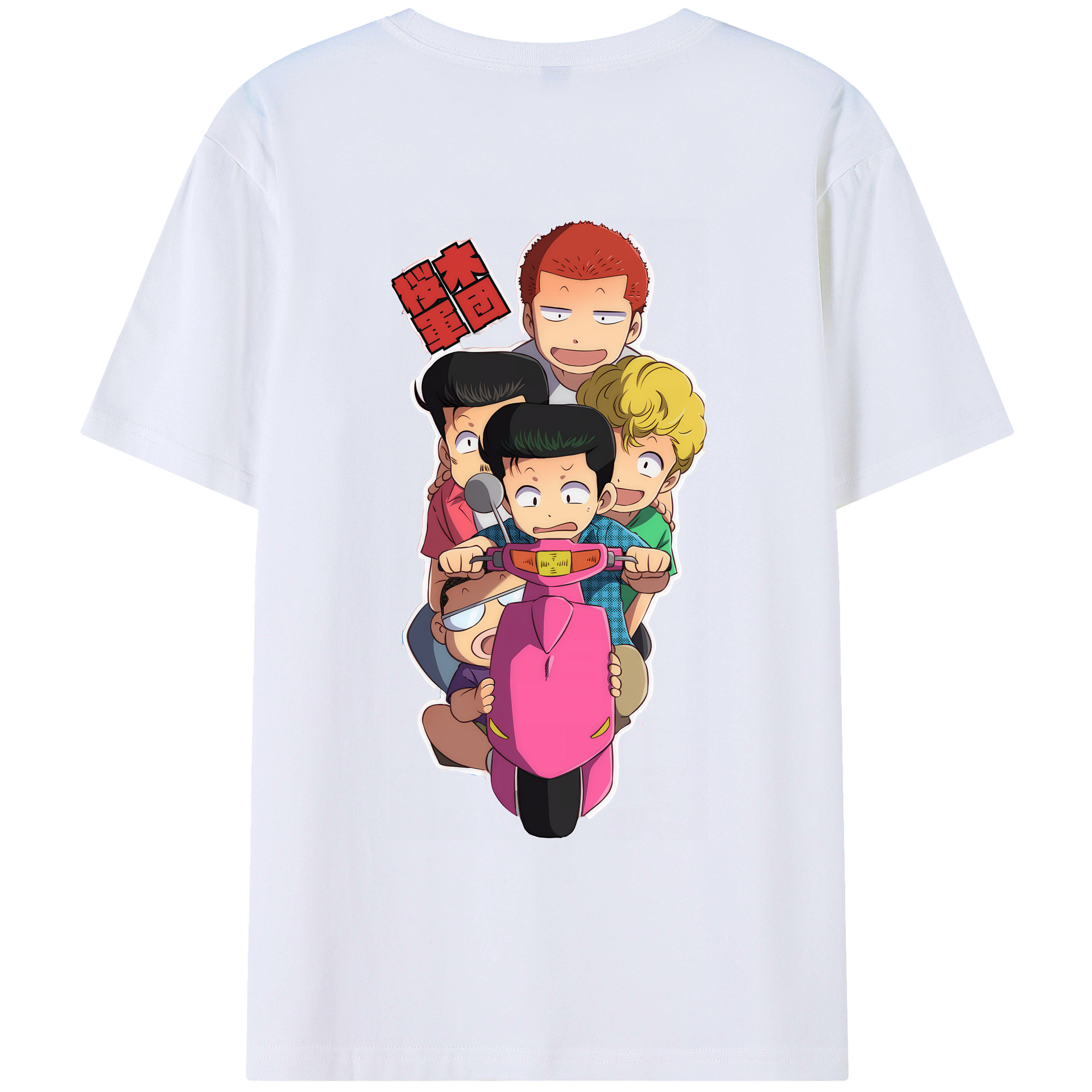 （画像用） SLAM DUNK／スラムダンク 綿100％ メンズ半袖Tシャツ（バックプリント） 通気性