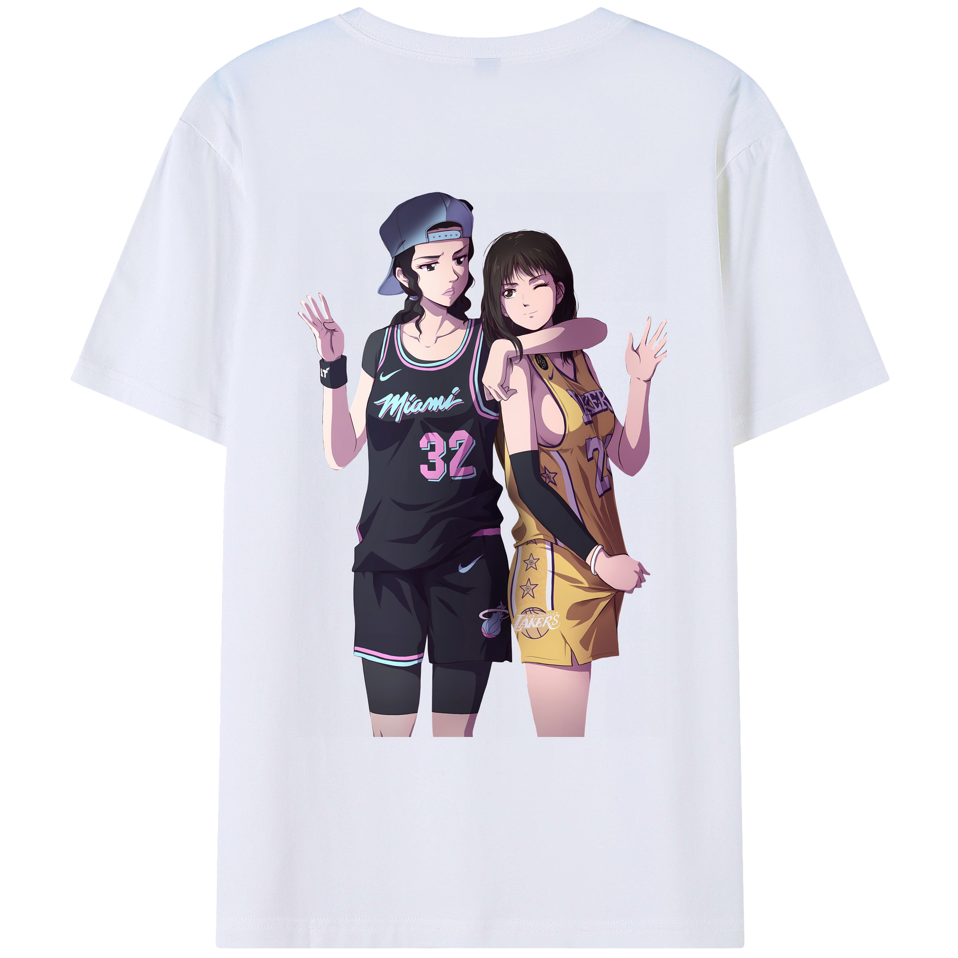 （画像用） SLAM DUNK／スラムダンク 綿100％ メンズ半袖Tシャツ（バックプリント） 通気性