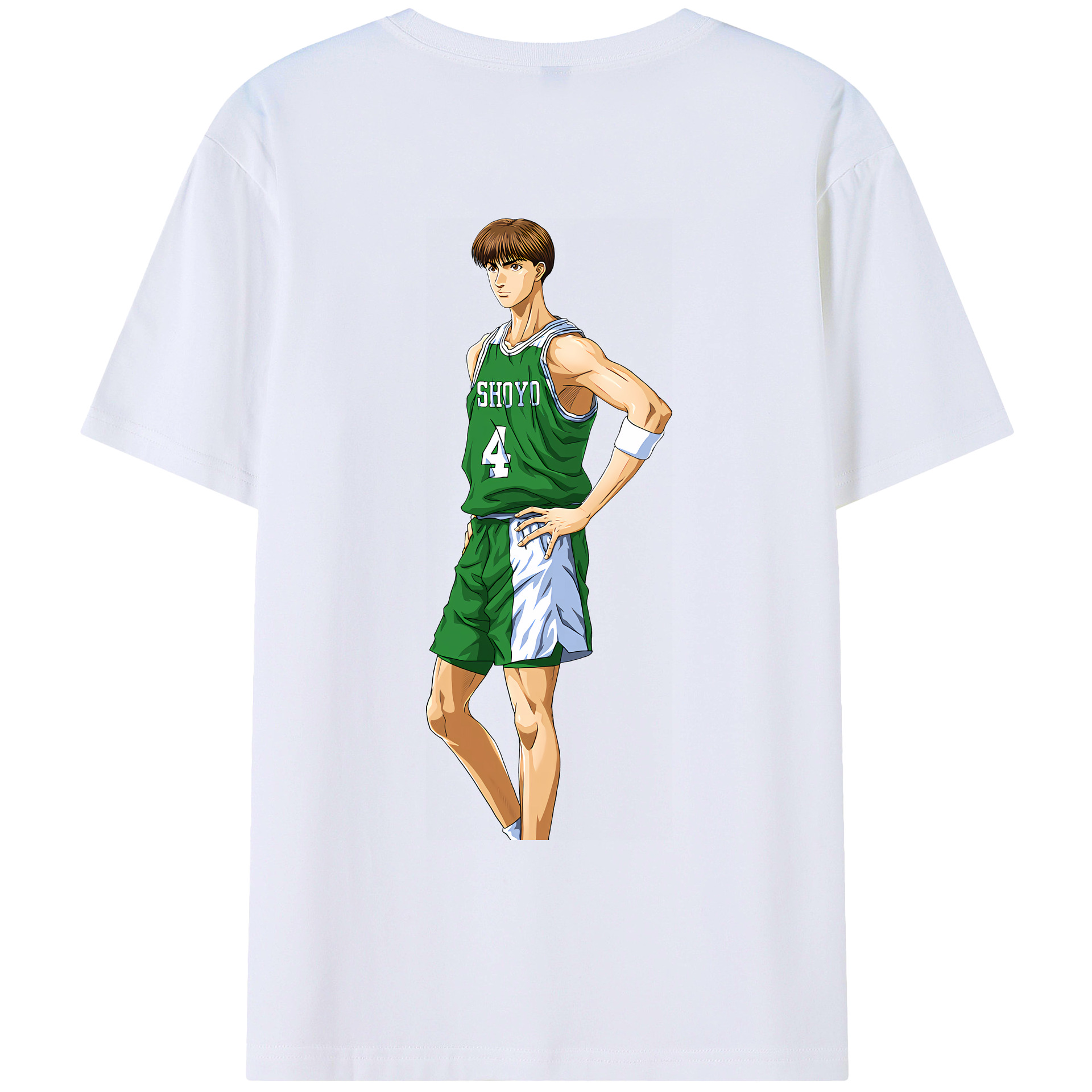 （画像用） SLAM DUNK／スラムダンク 綿100％ メンズ半袖Tシャツ（バックプリント） 通気性