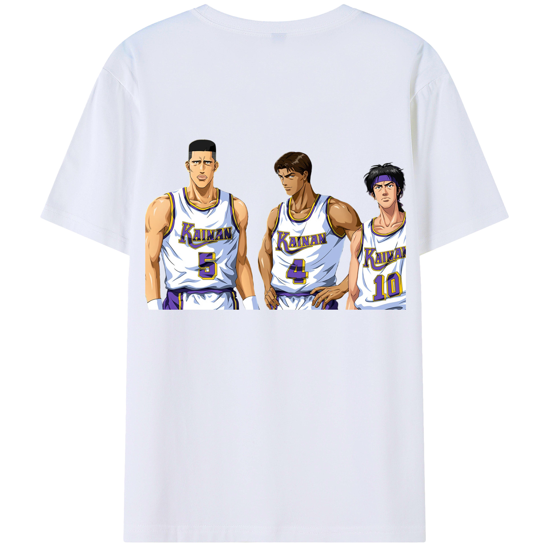 （画像用） SLAM DUNK／スラムダンク 綿100％ メンズ半袖Tシャツ（バックプリント） 通気性