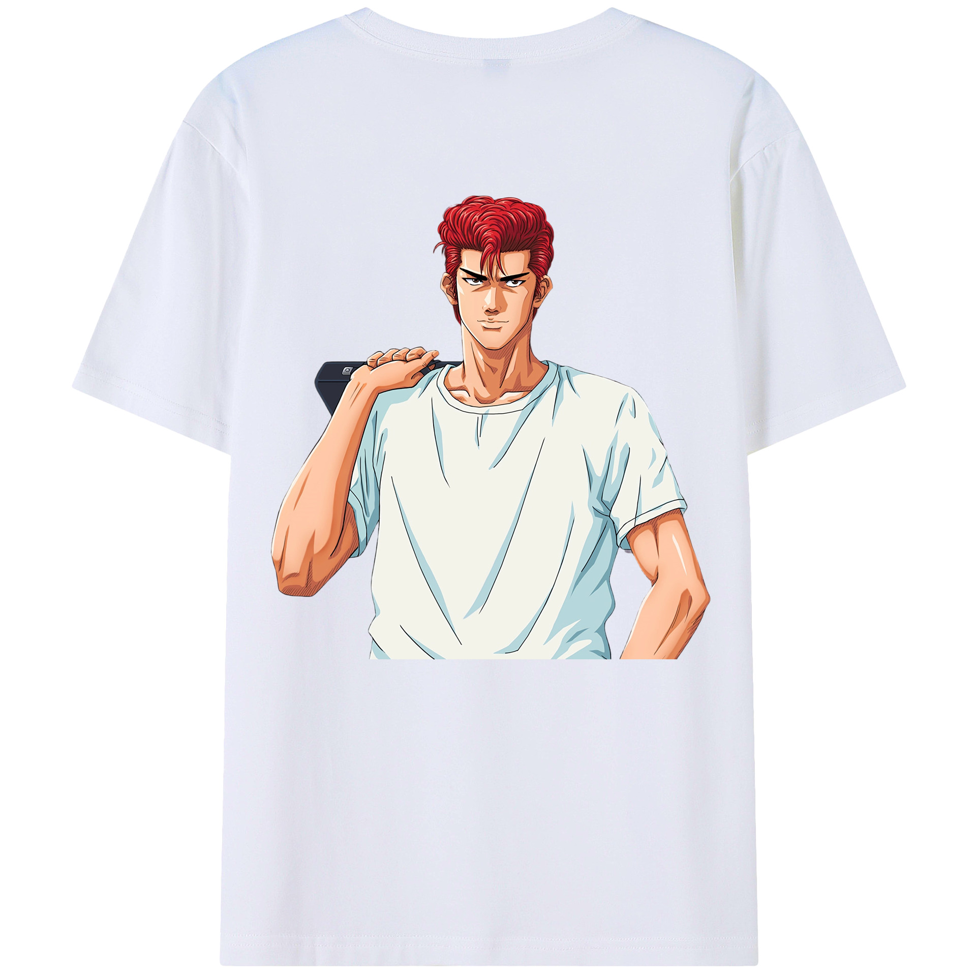 （画像用） SLAM DUNK／スラムダンク 綿100％ メンズ半袖Tシャツ（バックプリント） 通気性