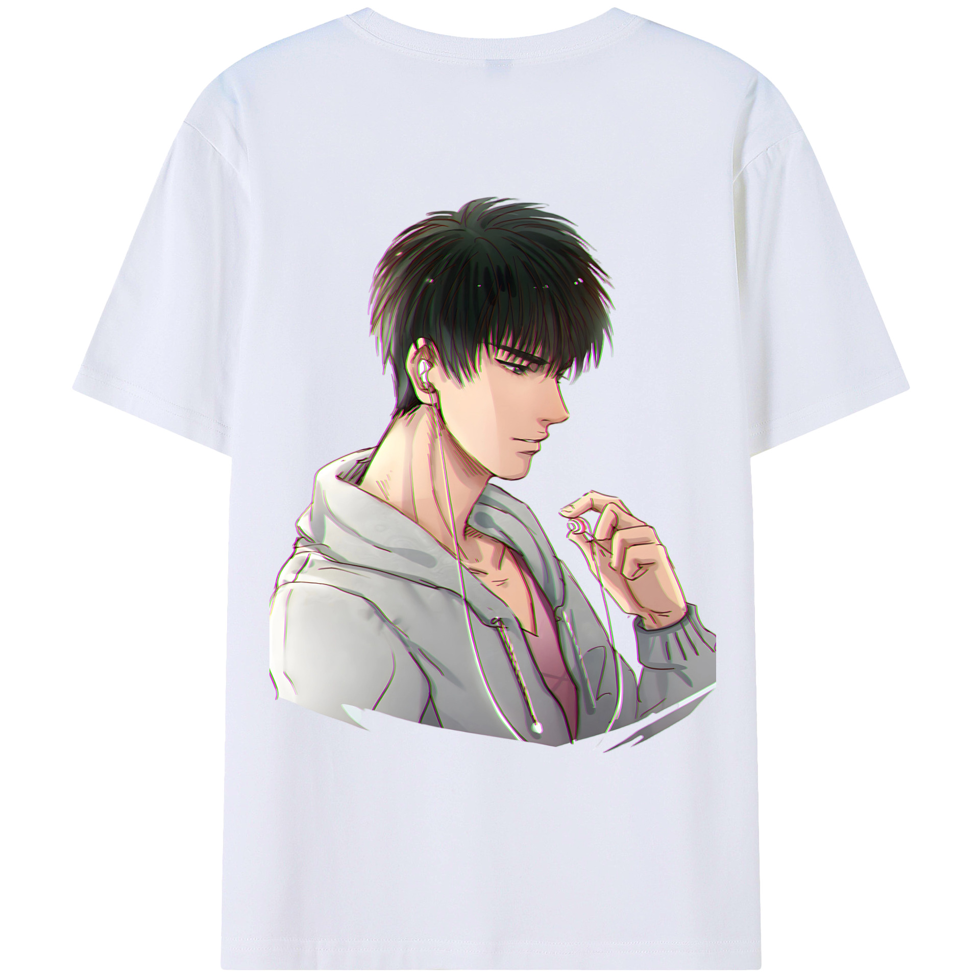 （画像用） SLAM DUNK／スラムダンク 綿100％ メンズ半袖Tシャツ（バックプリント） 通気性