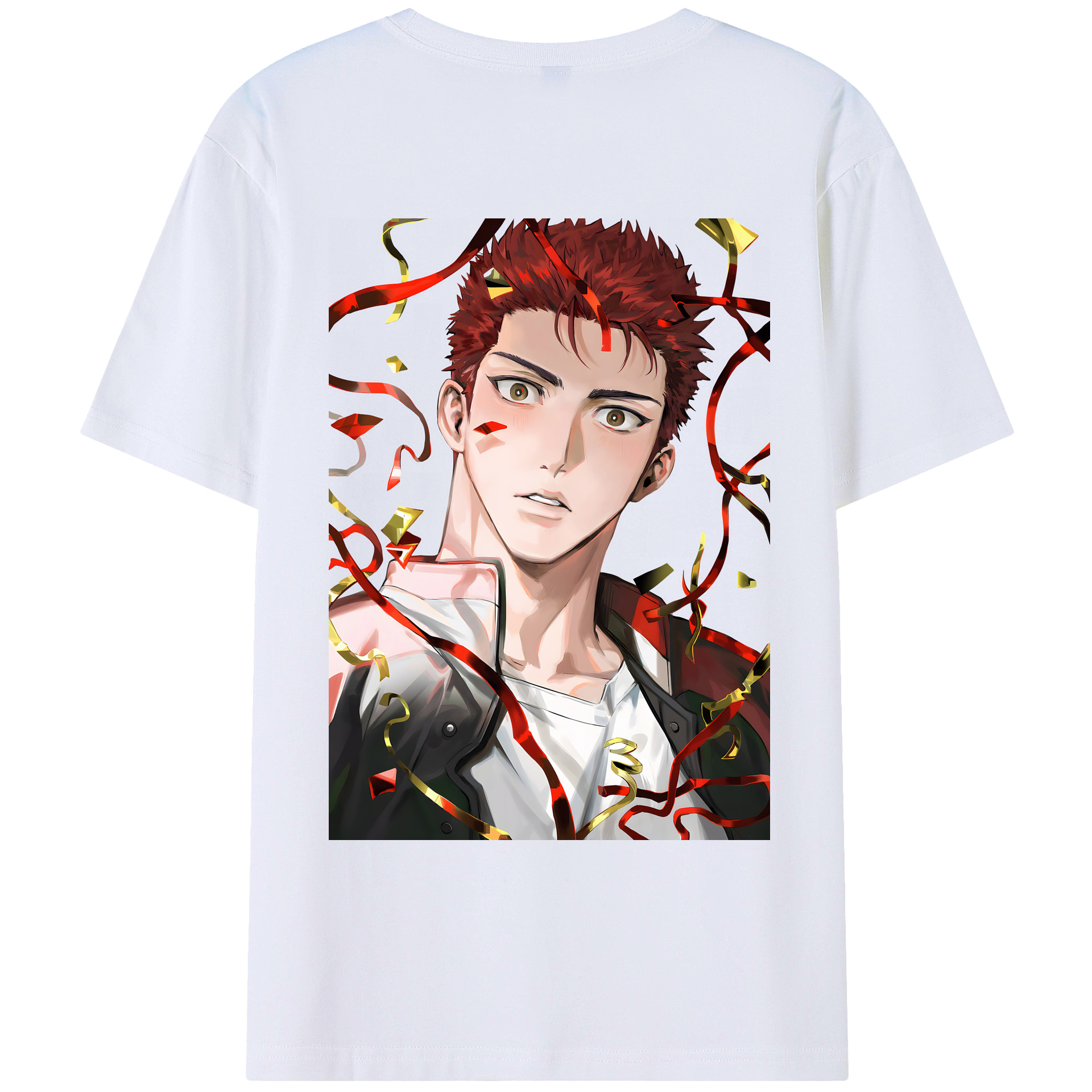（画像用） SLAM DUNK／スラムダンク 綿100％ メンズ半袖Tシャツ（バックプリント） 通気性