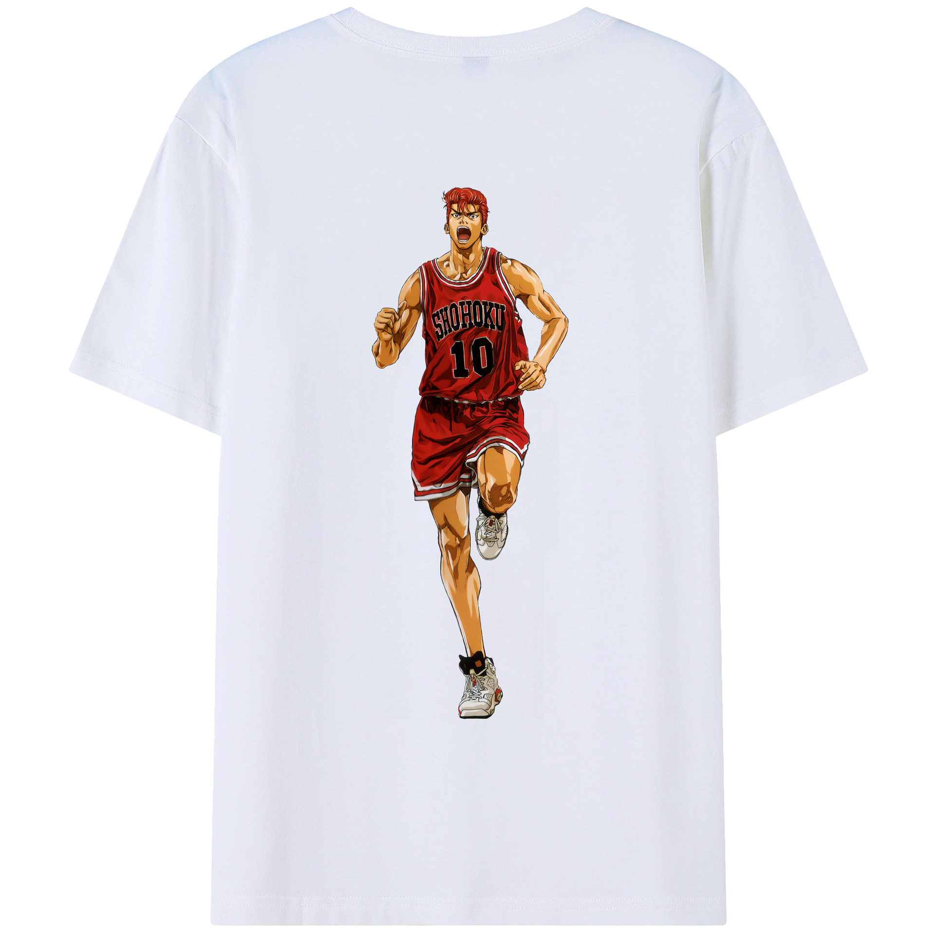 （画像用） SLAM DUNK／スラムダンク 綿100％ メンズ半袖Tシャツ（バックプリント） 通気性