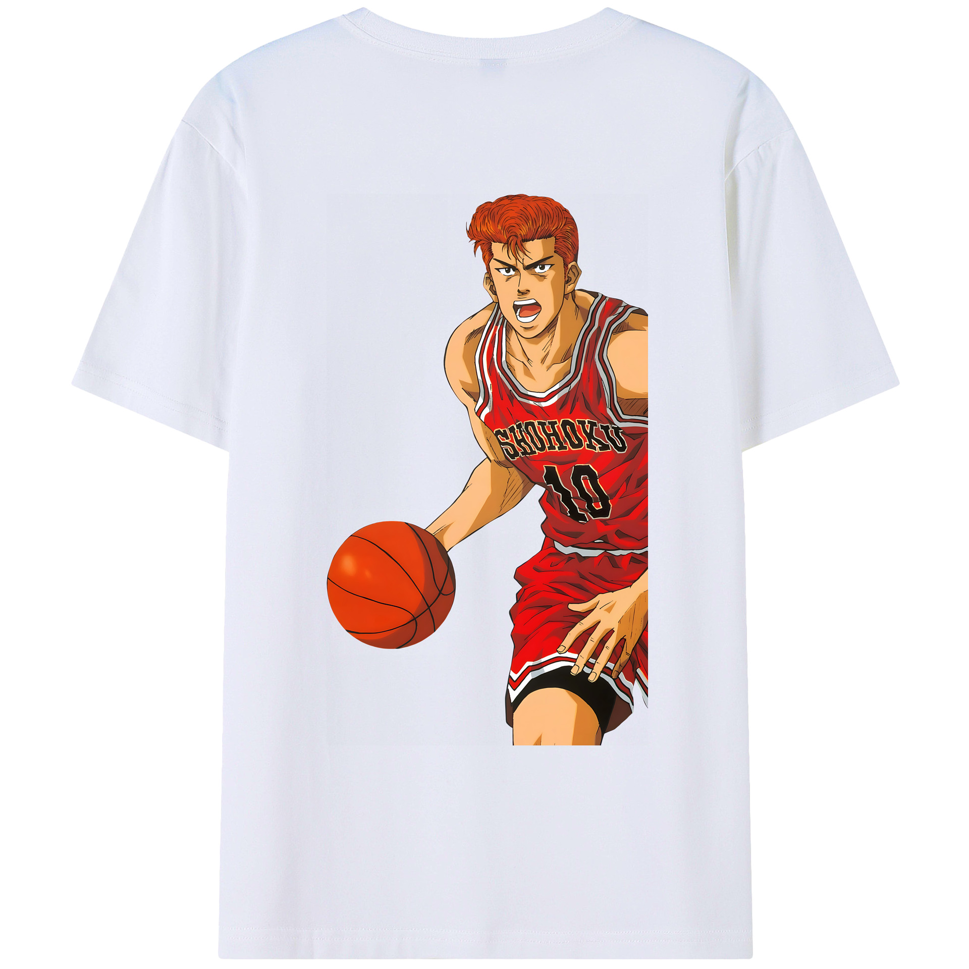 （画像用） SLAM DUNK／スラムダンク 綿100％ メンズ半袖Tシャツ（バックプリント） 通気性