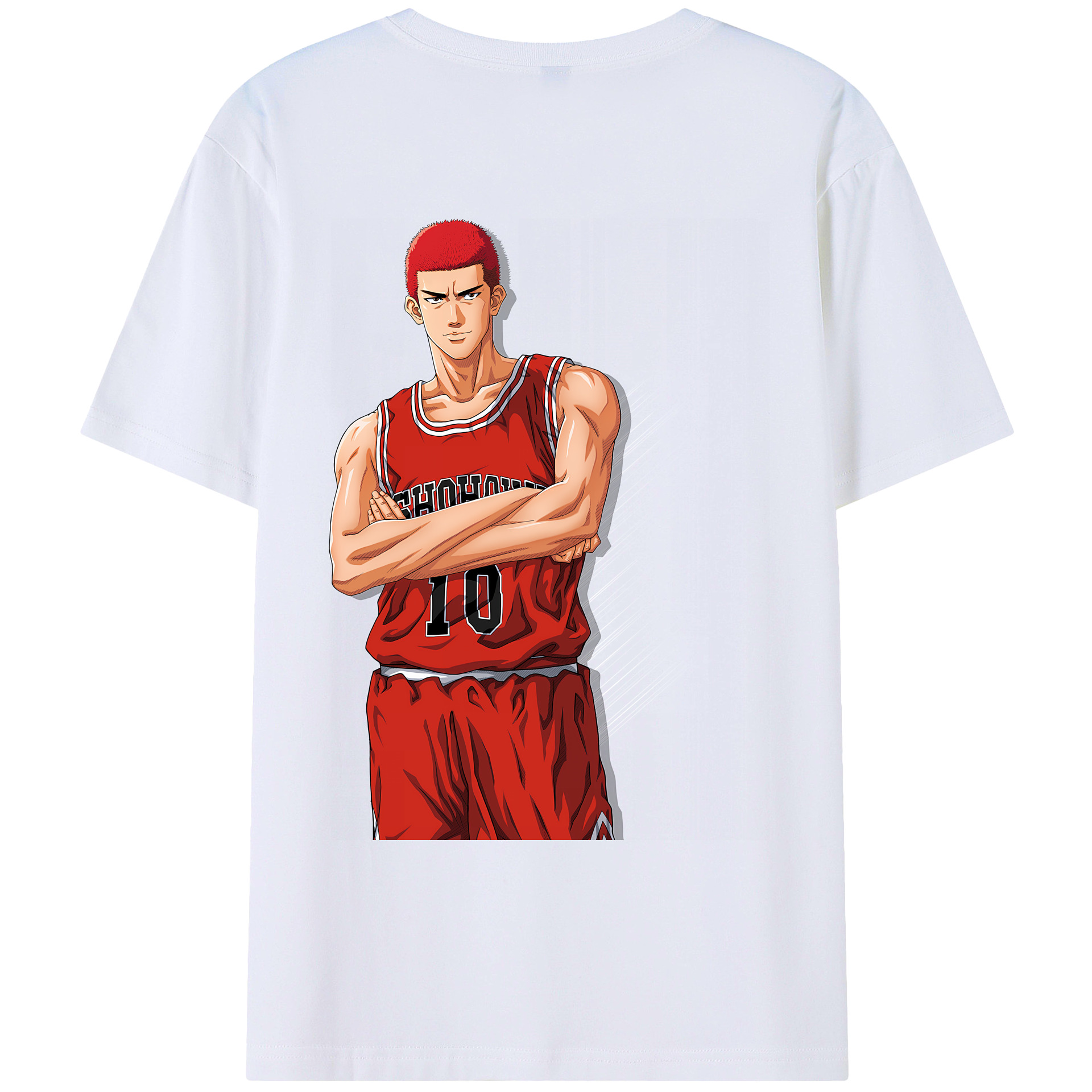 （画像用） SLAM DUNK／スラムダンク 綿100％ メンズ半袖Tシャツ（バックプリント） 通気性