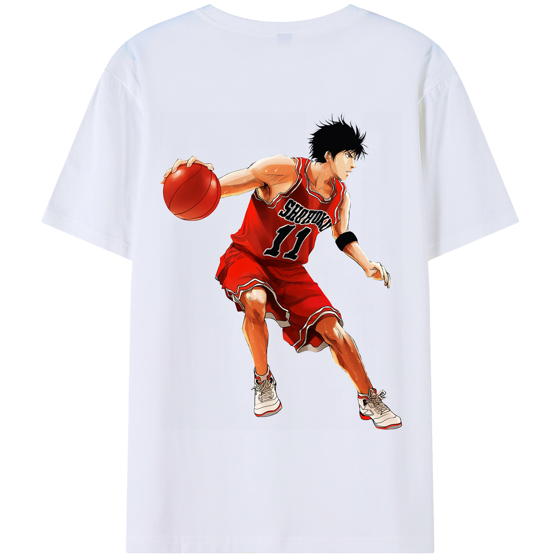 （画像用） SLAM DUNK／スラムダンク 綿100％ メンズ半袖Tシャツ（バックプリント） 通気性