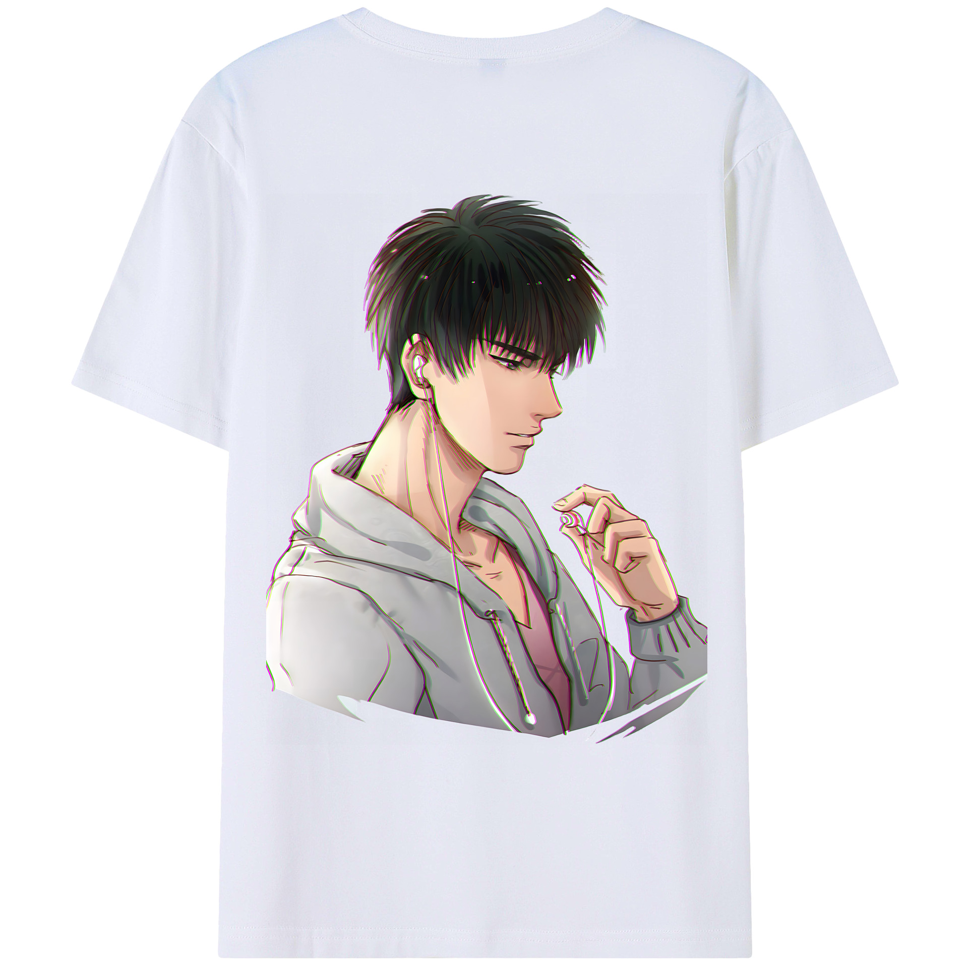 （画像用） SLAM DUNK／スラムダンク 綿100％ メンズ半袖Tシャツ（バックプリント） 通気性