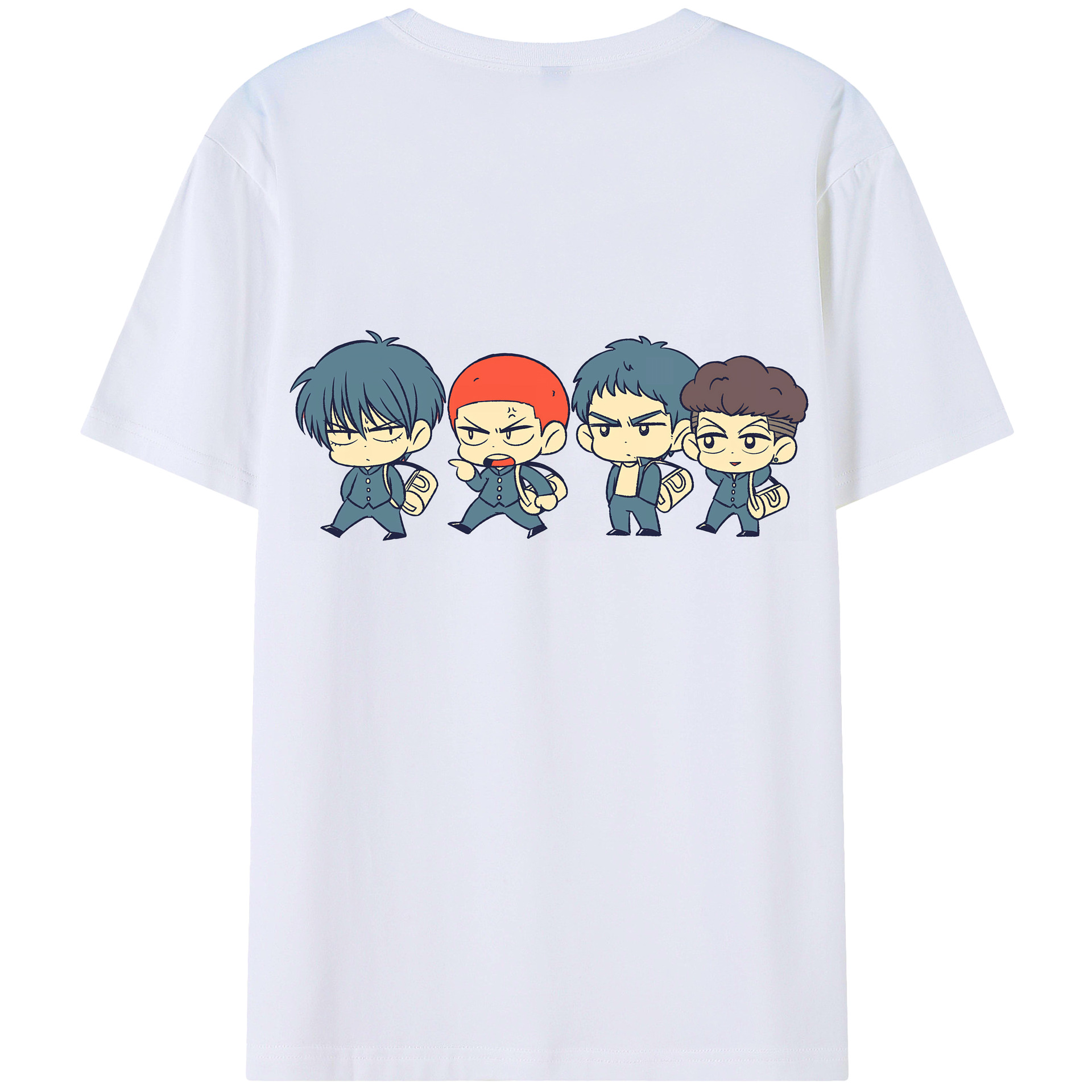 （画像用） SLAM DUNK／スラムダンク 綿100％ メンズ半袖Tシャツ（バックプリント） 通気性