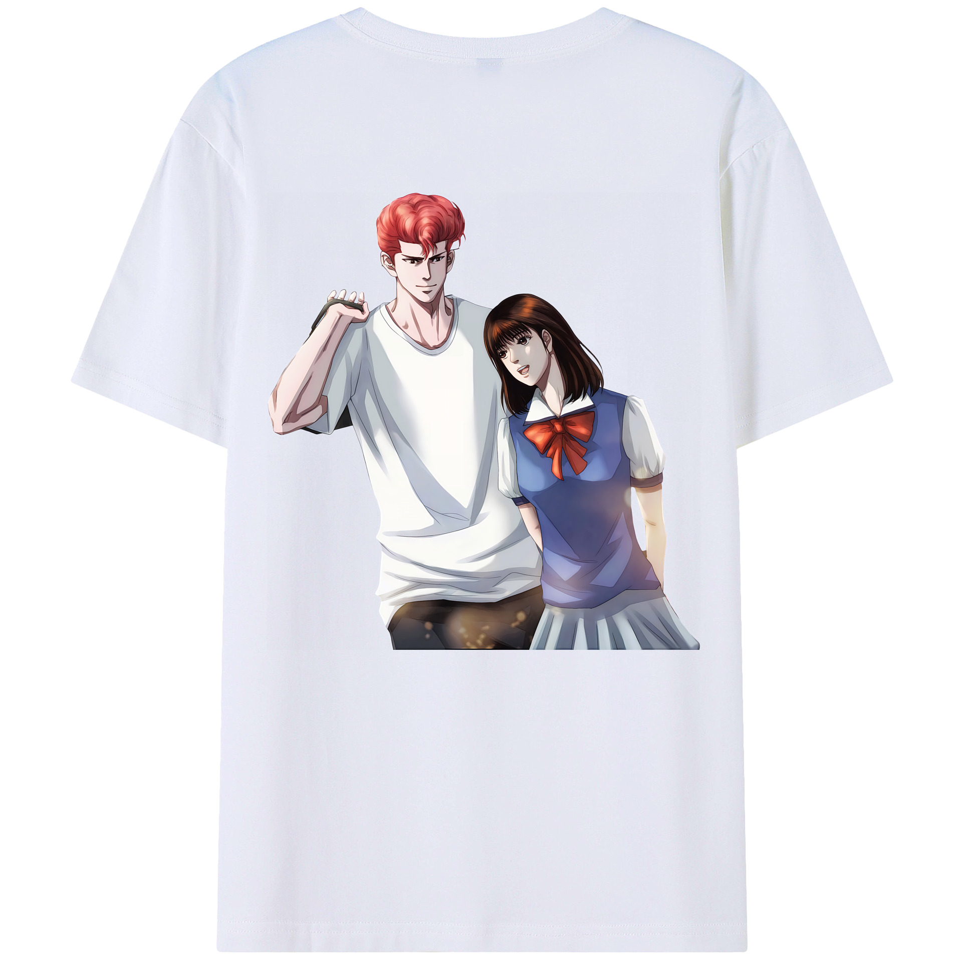 （画像用） SLAM DUNK／スラムダンク 綿100％ メンズ半袖Tシャツ（バックプリント） 通気性