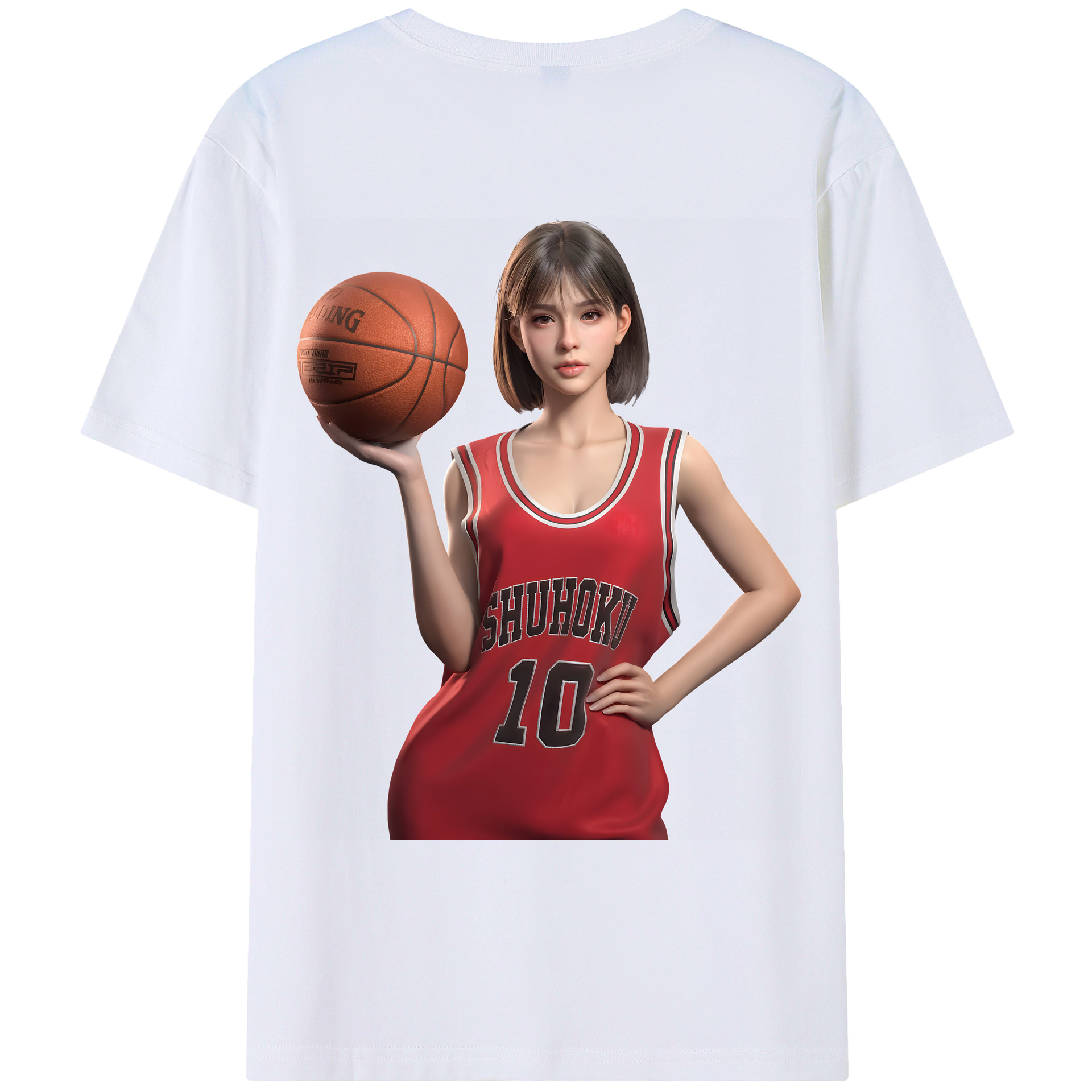 （画像用） SLAM DUNK／スラムダンク 綿100％ メンズ半袖Tシャツ（バックプリント） 通気性