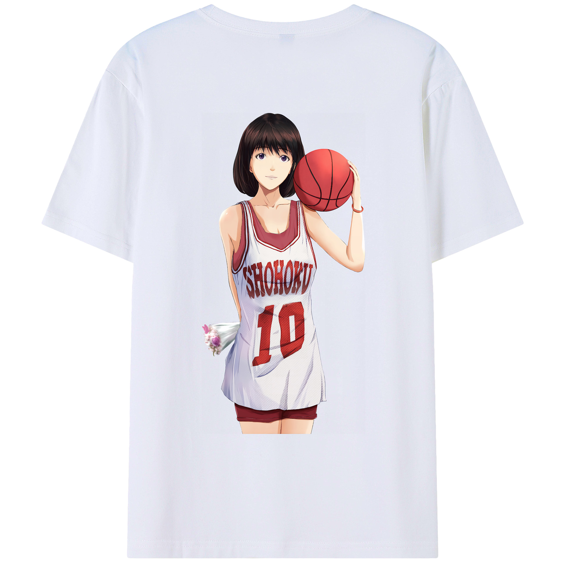 （画像用） SLAM DUNK／スラムダンク 綿100％ メンズ半袖Tシャツ（バックプリント） 通気性