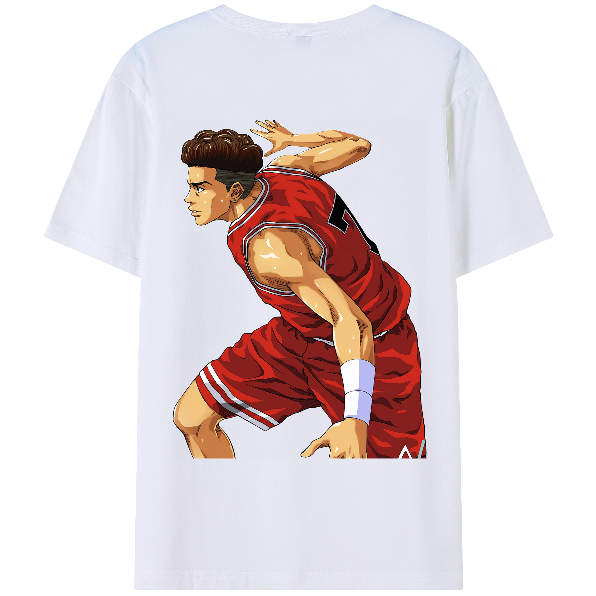 （画像用） SLAM DUNK／スラムダンク 綿100％ メンズ半袖Tシャツ（バックプリント） 通気性