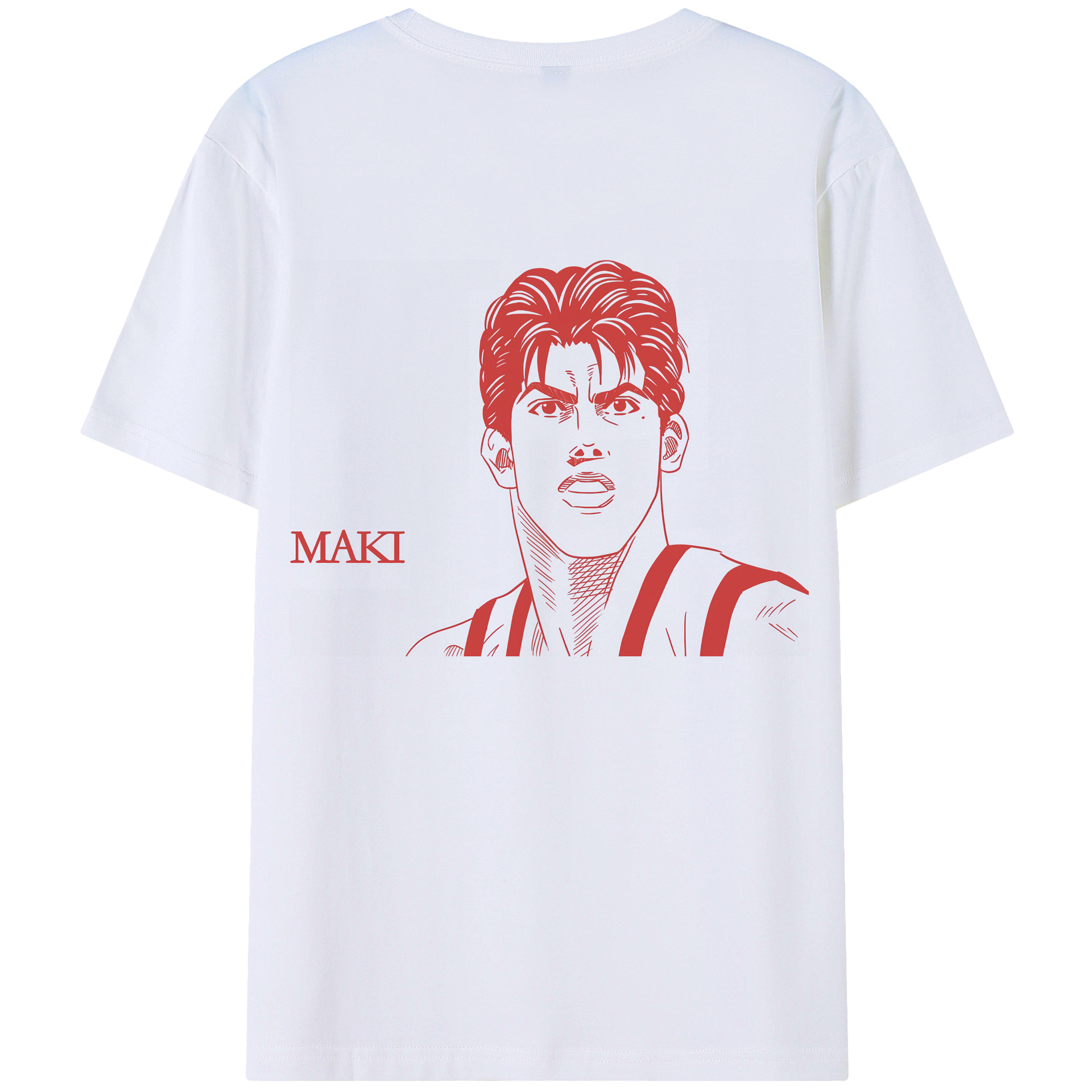 （画像用） SLAM DUNK／スラムダンク 綿100％ メンズ半袖Tシャツ（バックプリント） 通気性