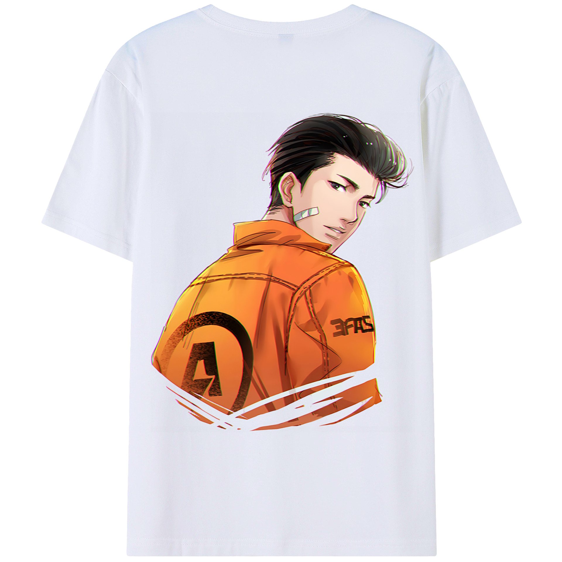 （画像用） SLAM DUNK／スラムダンク 綿100％ メンズ半袖Tシャツ（バックプリント） 通気性