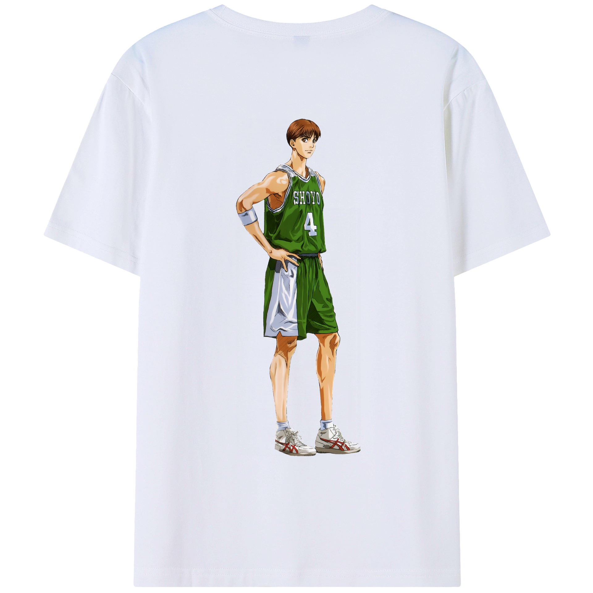 （画像用） SLAM DUNK／スラムダンク 綿100％ メンズ半袖Tシャツ（バックプリント） 通気性