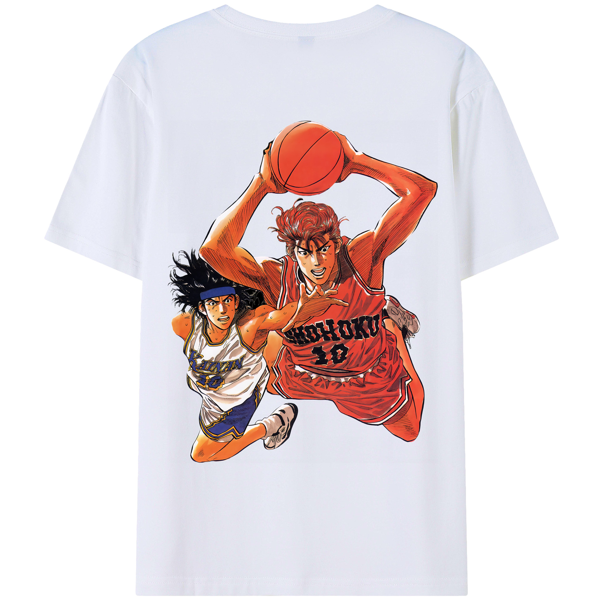（画像用） SLAM DUNK／スラムダンク 綿100％ メンズ半袖Tシャツ（バックプリント） 通気性