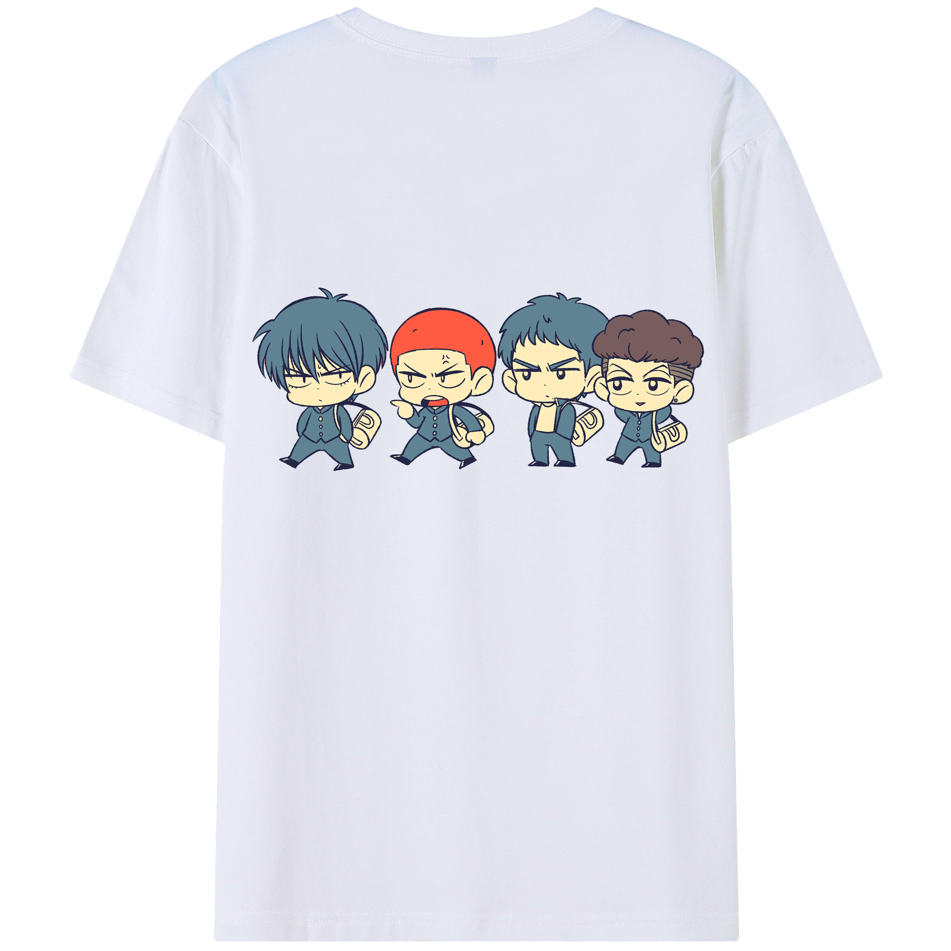 （画像用） SLAM DUNK／スラムダンク 綿100％ メンズ半袖Tシャツ（バックプリント） 通気性