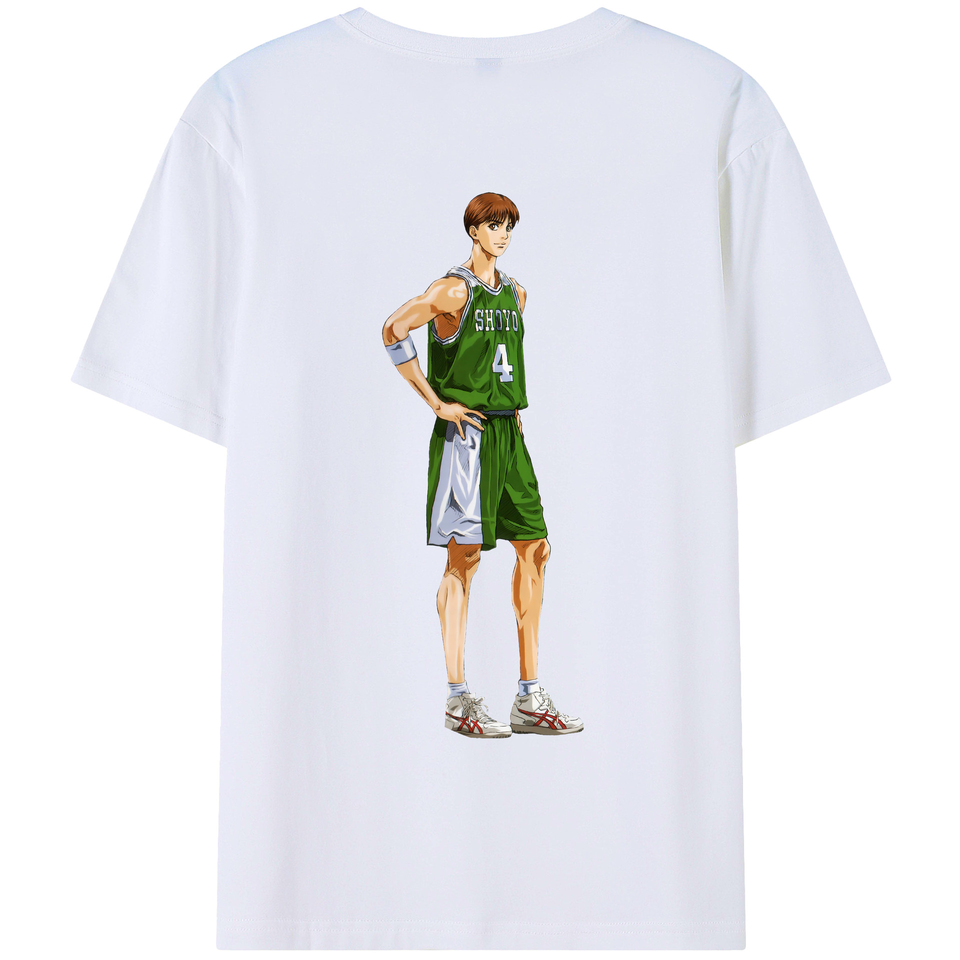 （画像用） SLAM DUNK／スラムダンク 綿100％ メンズ半袖Tシャツ（バックプリント） 通気性