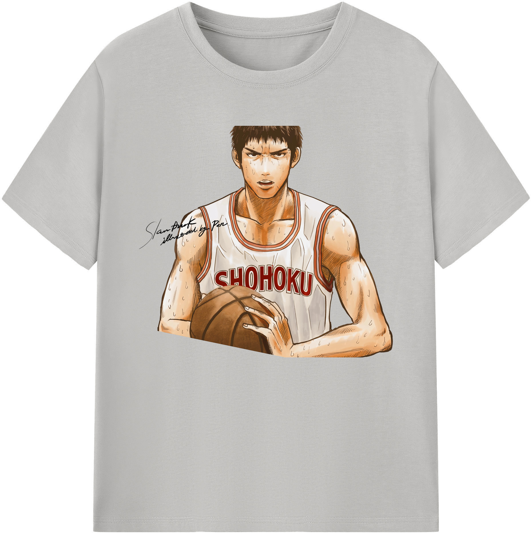 （画像用） SLAM DUNK／スラムダンク 綿100％ メンズ半袖Tシャツ｜肌触りやわらか＆通気性