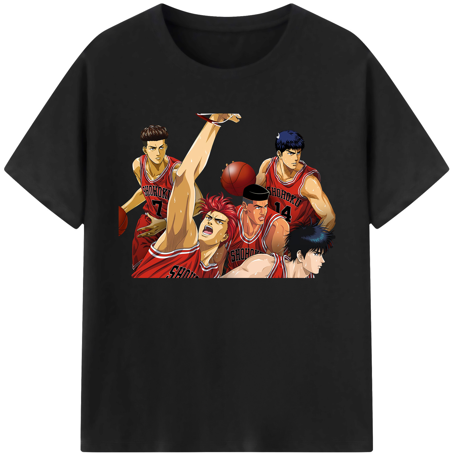 （画像用） SLAM DUNK／スラムダンク 綿100％ メンズ半袖Tシャツ｜肌触りやわらか＆通気性
