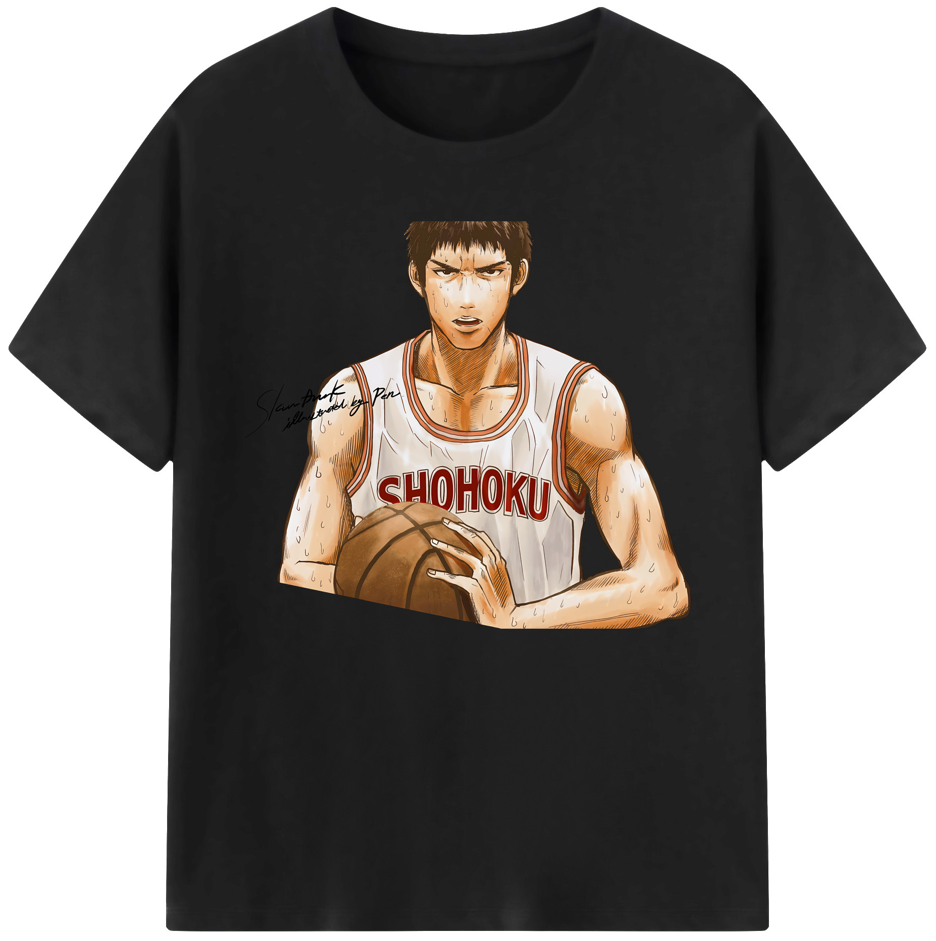 （画像用） SLAM DUNK／スラムダンク 綿100％ メンズ半袖Tシャツ｜肌触りやわらか＆通気性