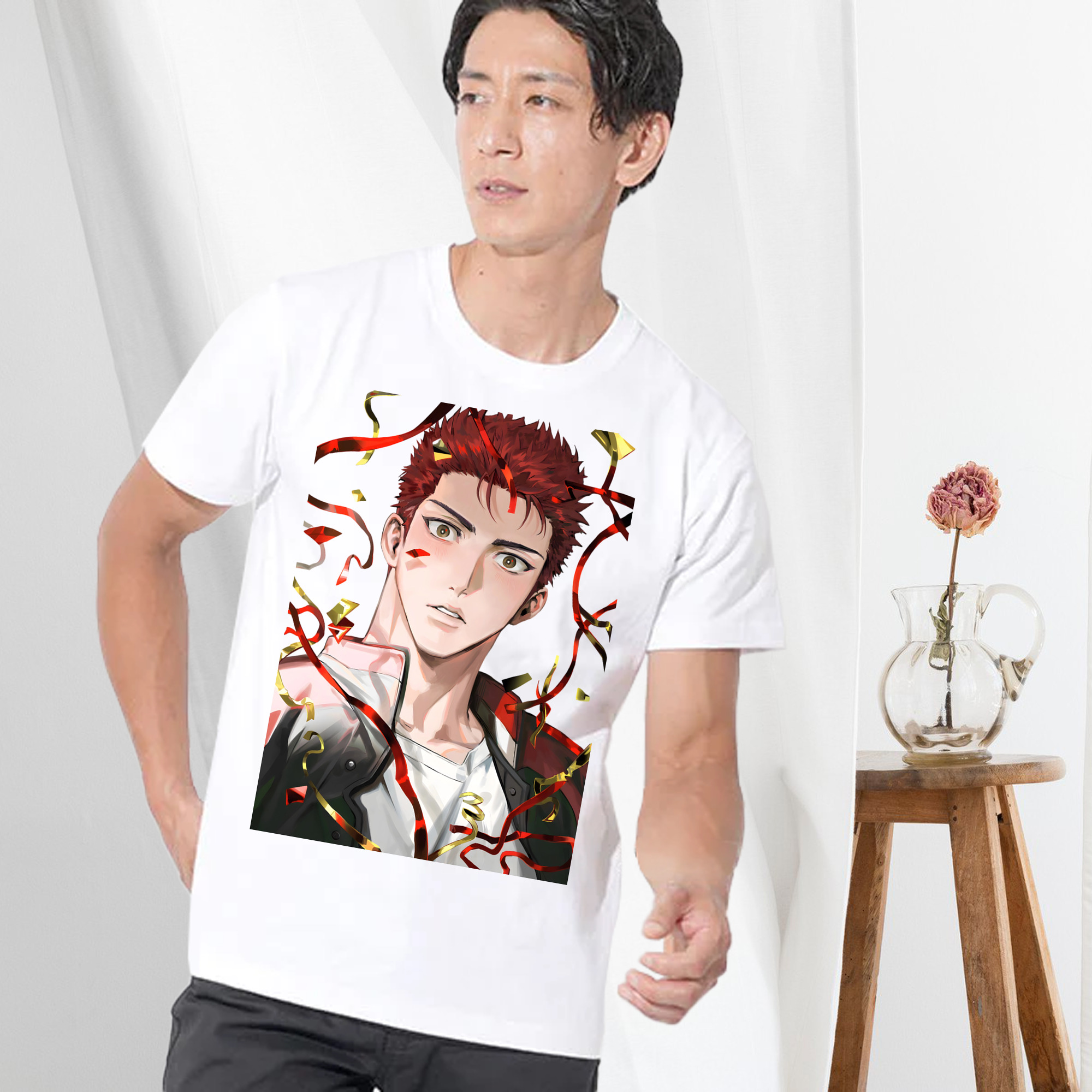 SLAM DUNK／スラムダンク 綿100％ メンズ半袖Tシャツ｜肌触りやわらか＆通気性