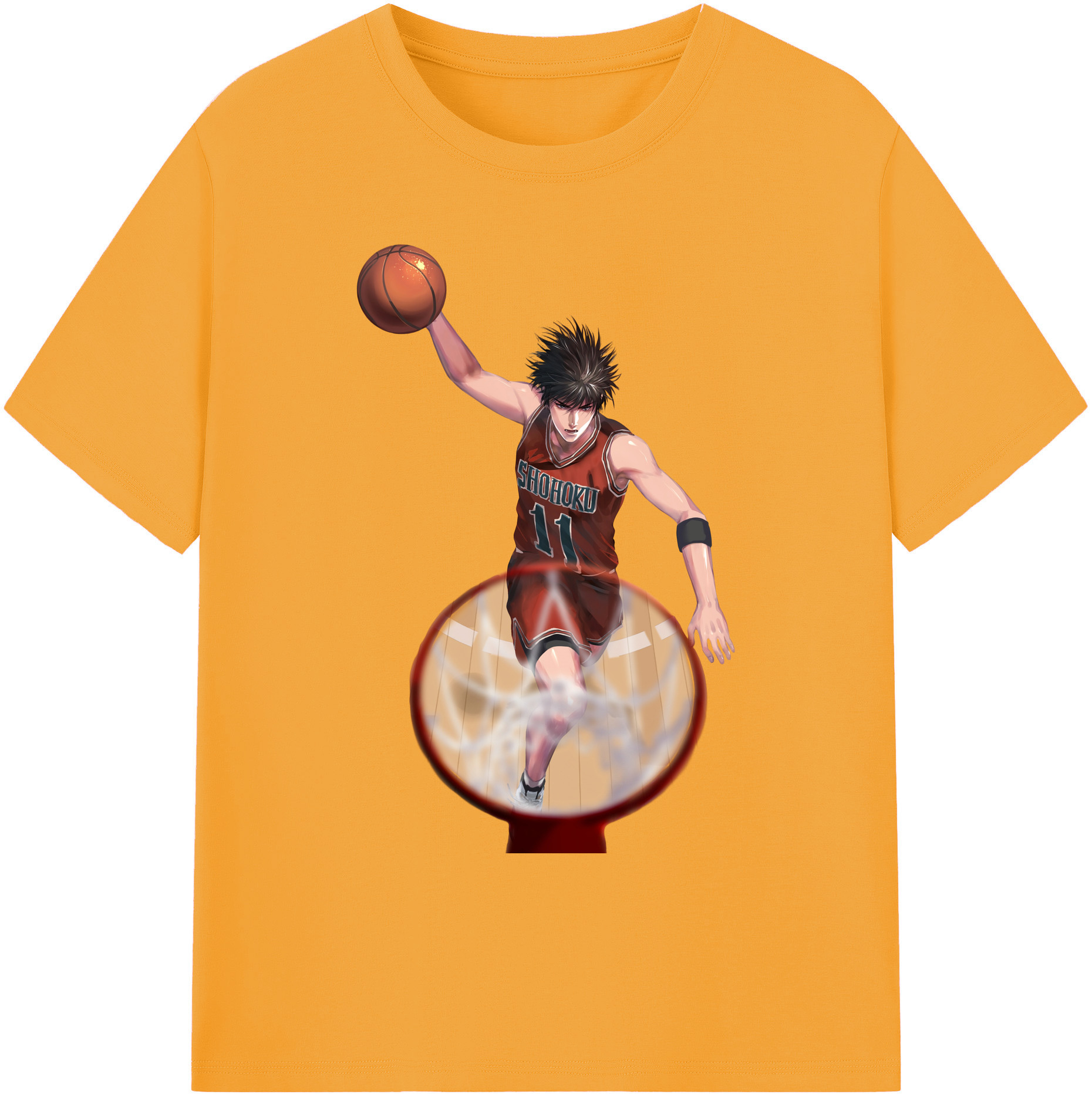 （画像用） SLAM DUNK／スラムダンク 綿100％ メンズ半袖Tシャツ｜肌触りやわらか＆通気性