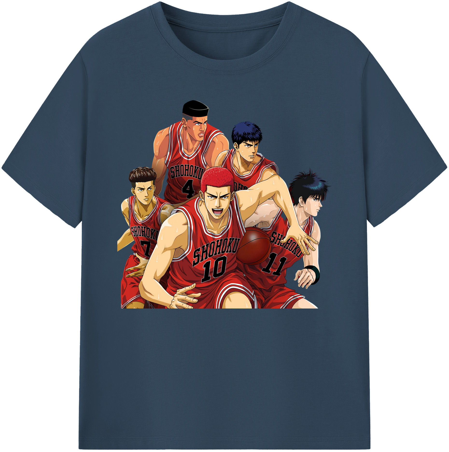 （画像用） SLAM DUNK／スラムダンク 綿100％ メンズ半袖Tシャツ｜肌触りやわらか＆通気性