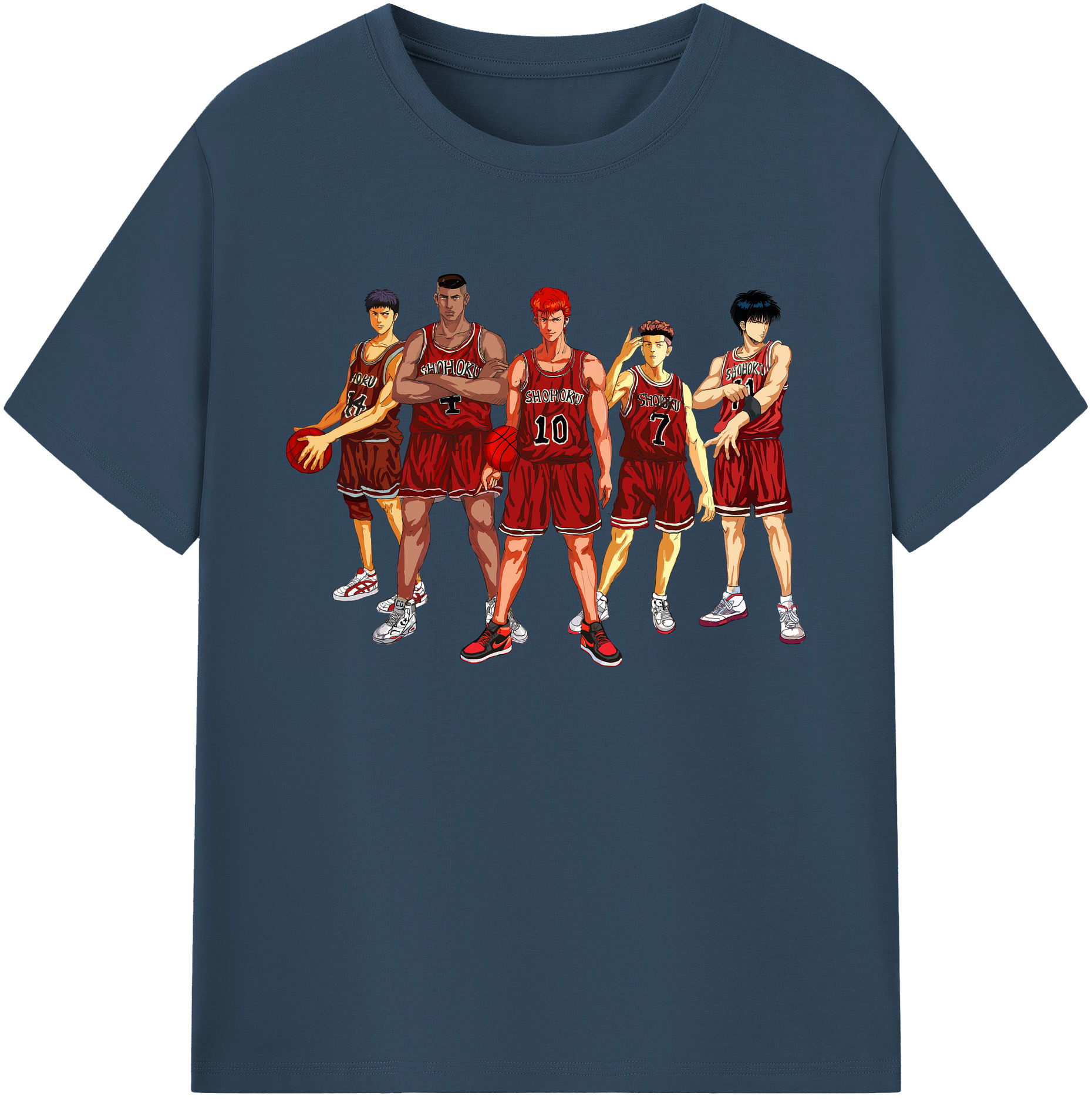 （画像用） SLAM DUNK／スラムダンク 綿100％ メンズ半袖Tシャツ｜肌触りやわらか＆通気性