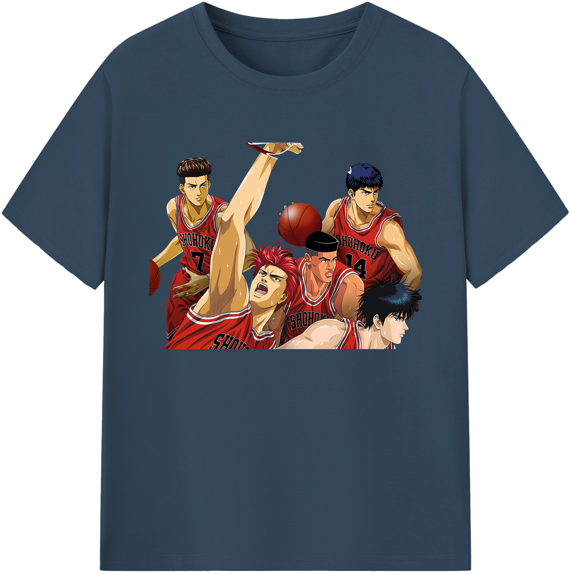 （画像用） SLAM DUNK／スラムダンク 綿100％ メンズ半袖Tシャツ｜肌触りやわらか＆通気性