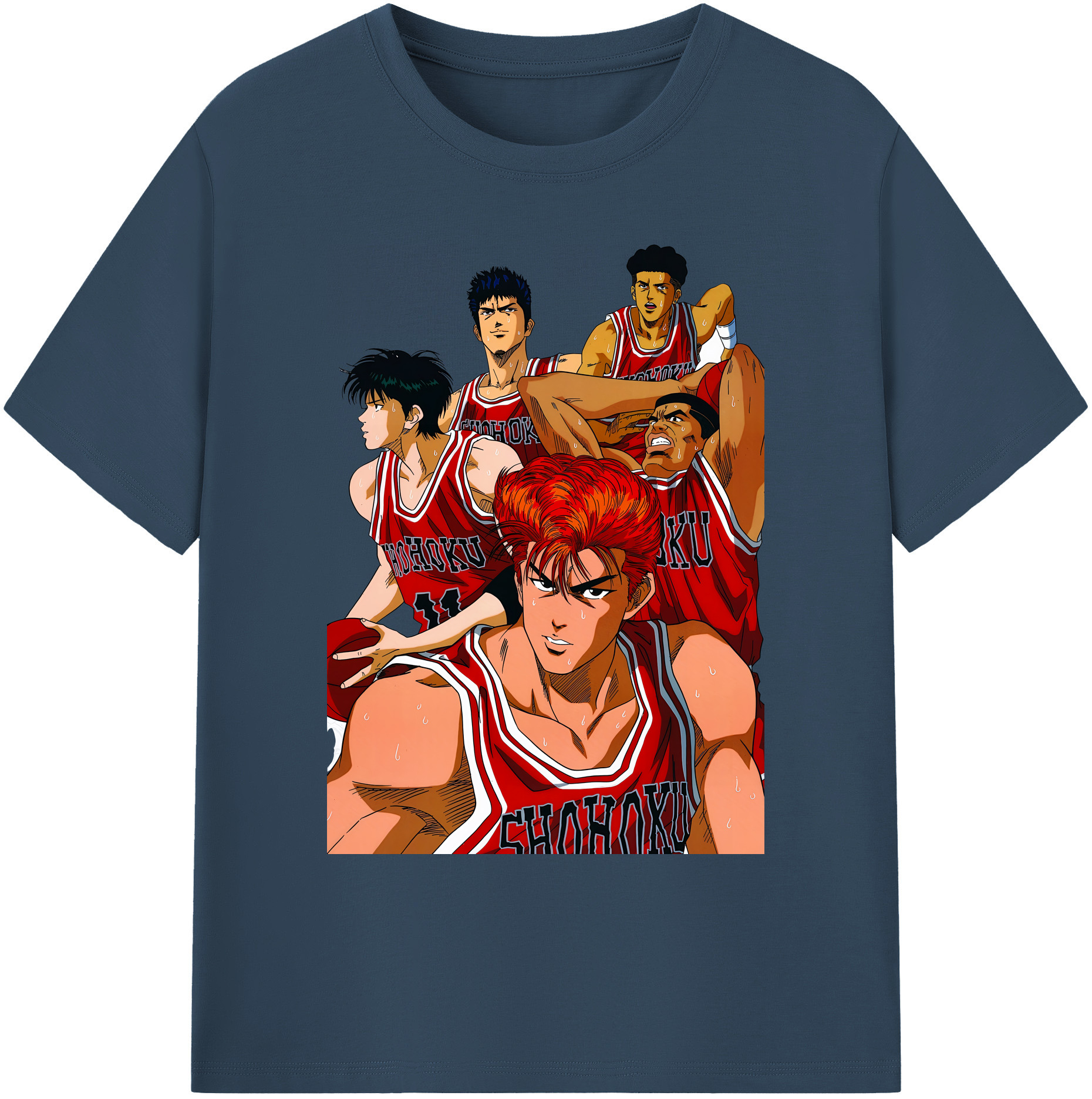 （画像用） SLAM DUNK／スラムダンク 綿100％ メンズ半袖Tシャツ｜肌触りやわらか＆通気性