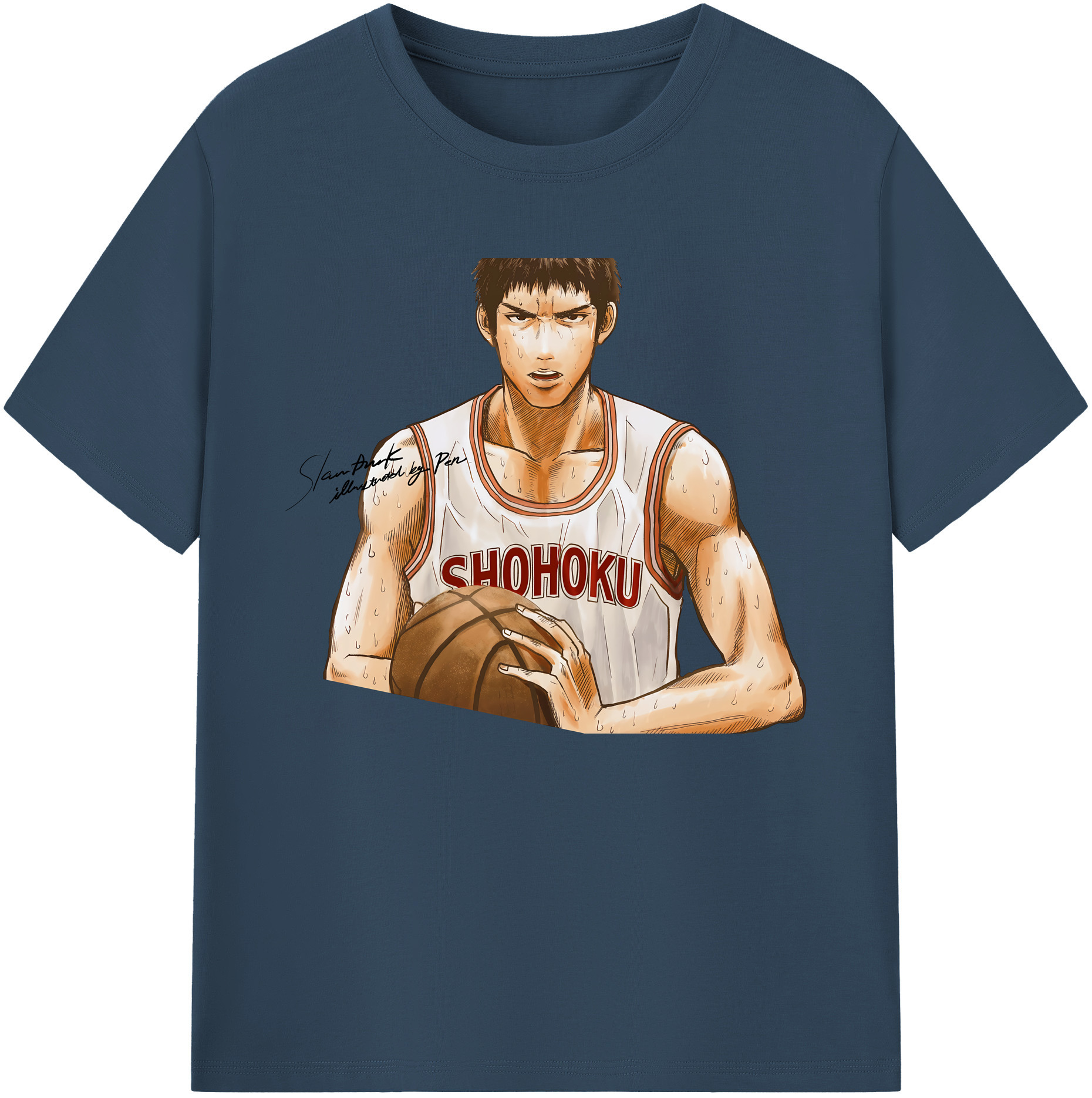 （画像用） SLAM DUNK／スラムダンク 綿100％ メンズ半袖Tシャツ｜肌触りやわらか＆通気性