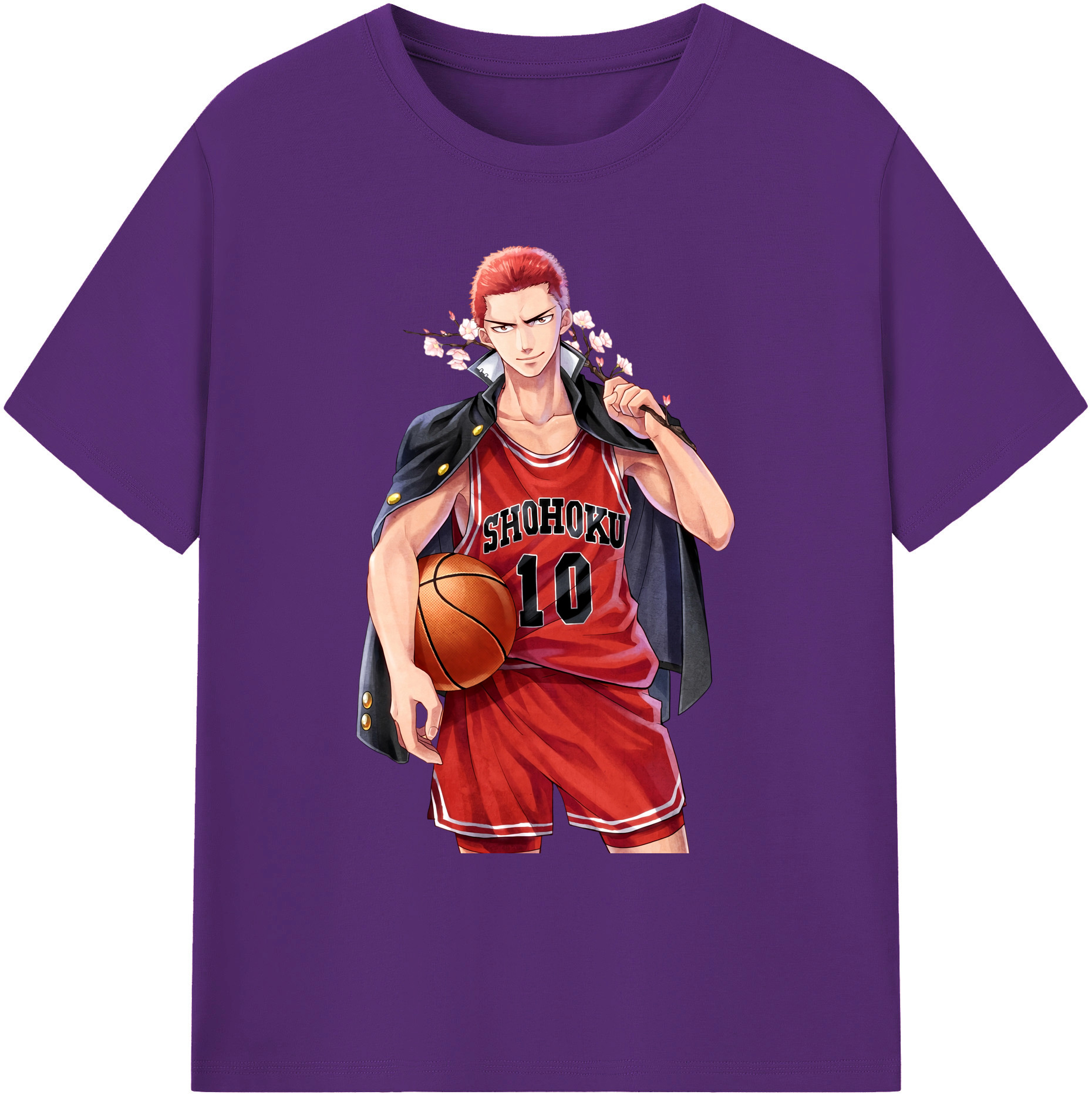 （画像用） SLAM DUNK／スラムダンク 綿100％ メンズ半袖Tシャツ｜肌触りやわらか＆通気性