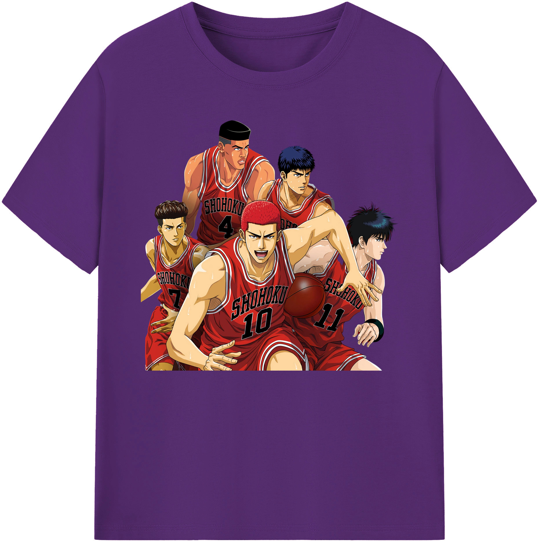 （画像用） SLAM DUNK／スラムダンク 綿100％ メンズ半袖Tシャツ｜肌触りやわらか＆通気性