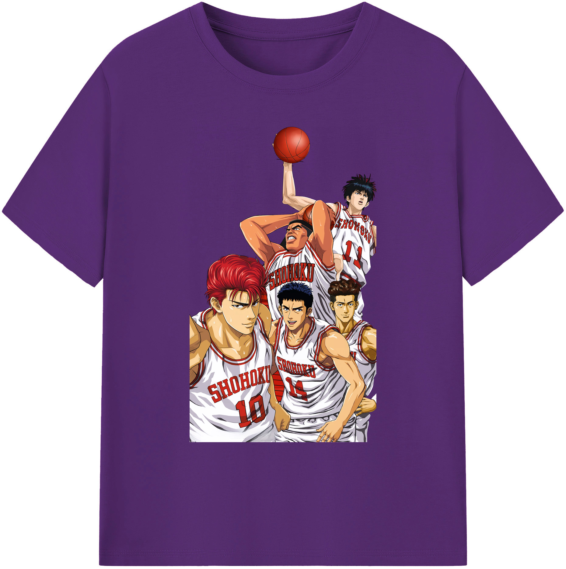 （画像用） SLAM DUNK／スラムダンク 綿100％ メンズ半袖Tシャツ｜肌触りやわらか＆通気性