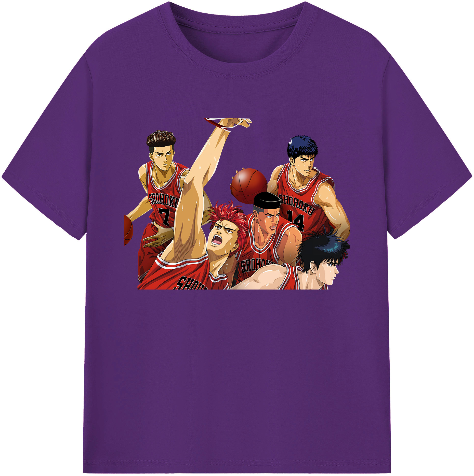 （画像用） SLAM DUNK／スラムダンク 綿100％ メンズ半袖Tシャツ｜肌触りやわらか＆通気性