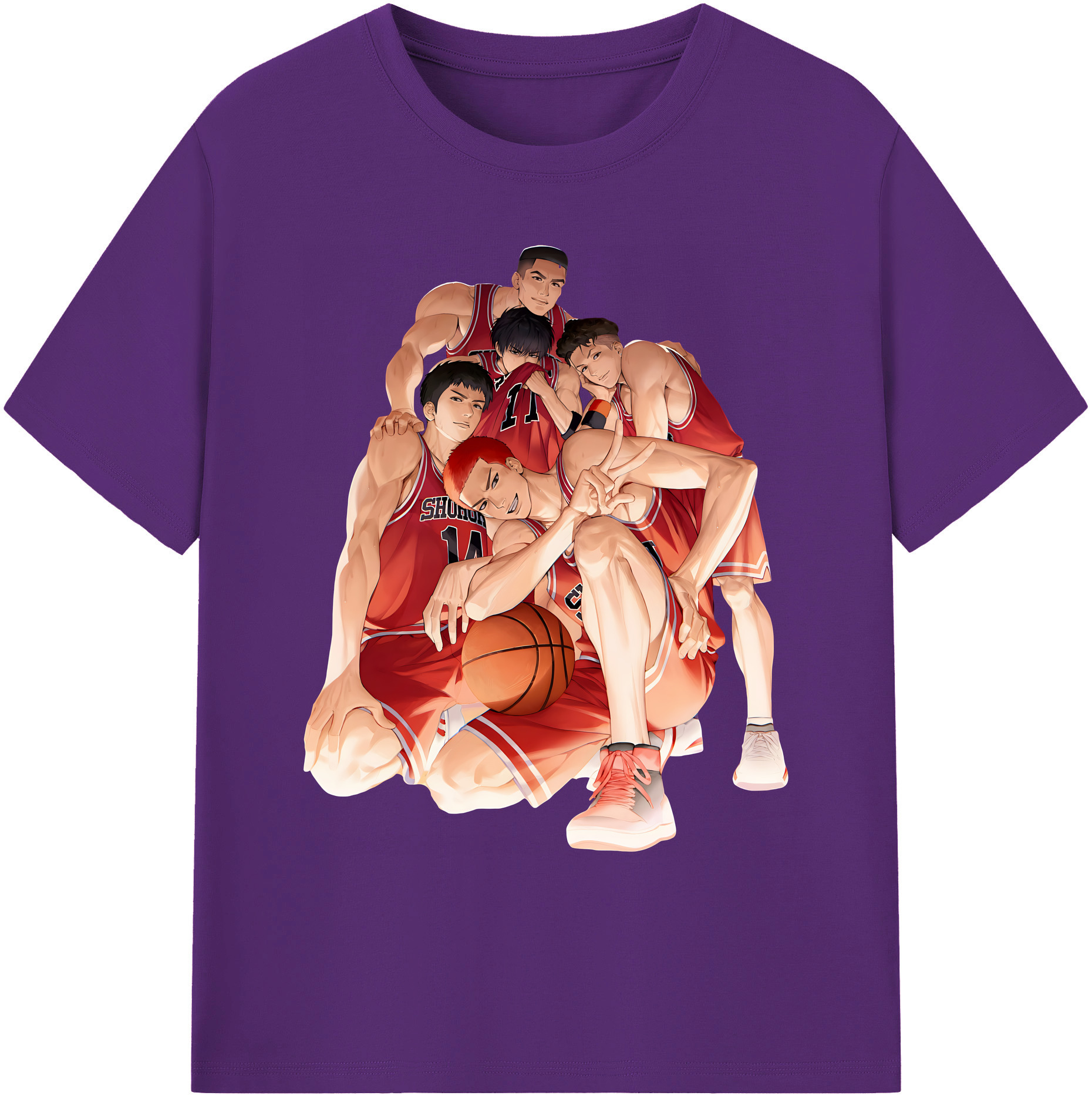 （画像用） SLAM DUNK／スラムダンク 綿100％ メンズ半袖Tシャツ｜肌触りやわらか＆通気性