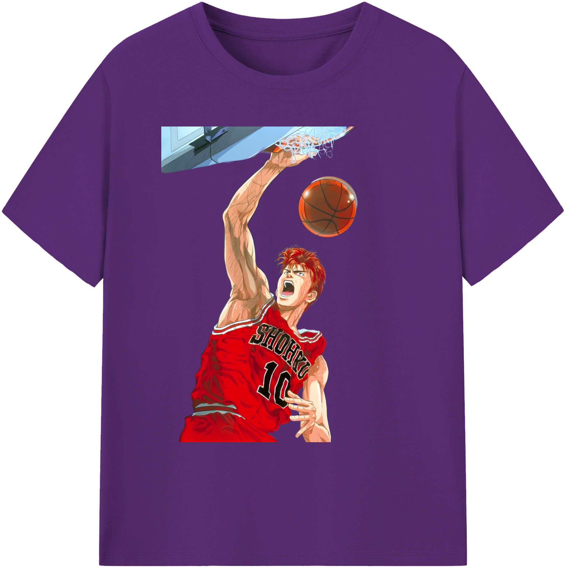 （画像用） SLAM DUNK／スラムダンク 綿100％ メンズ半袖Tシャツ｜肌触りやわらか＆通気性