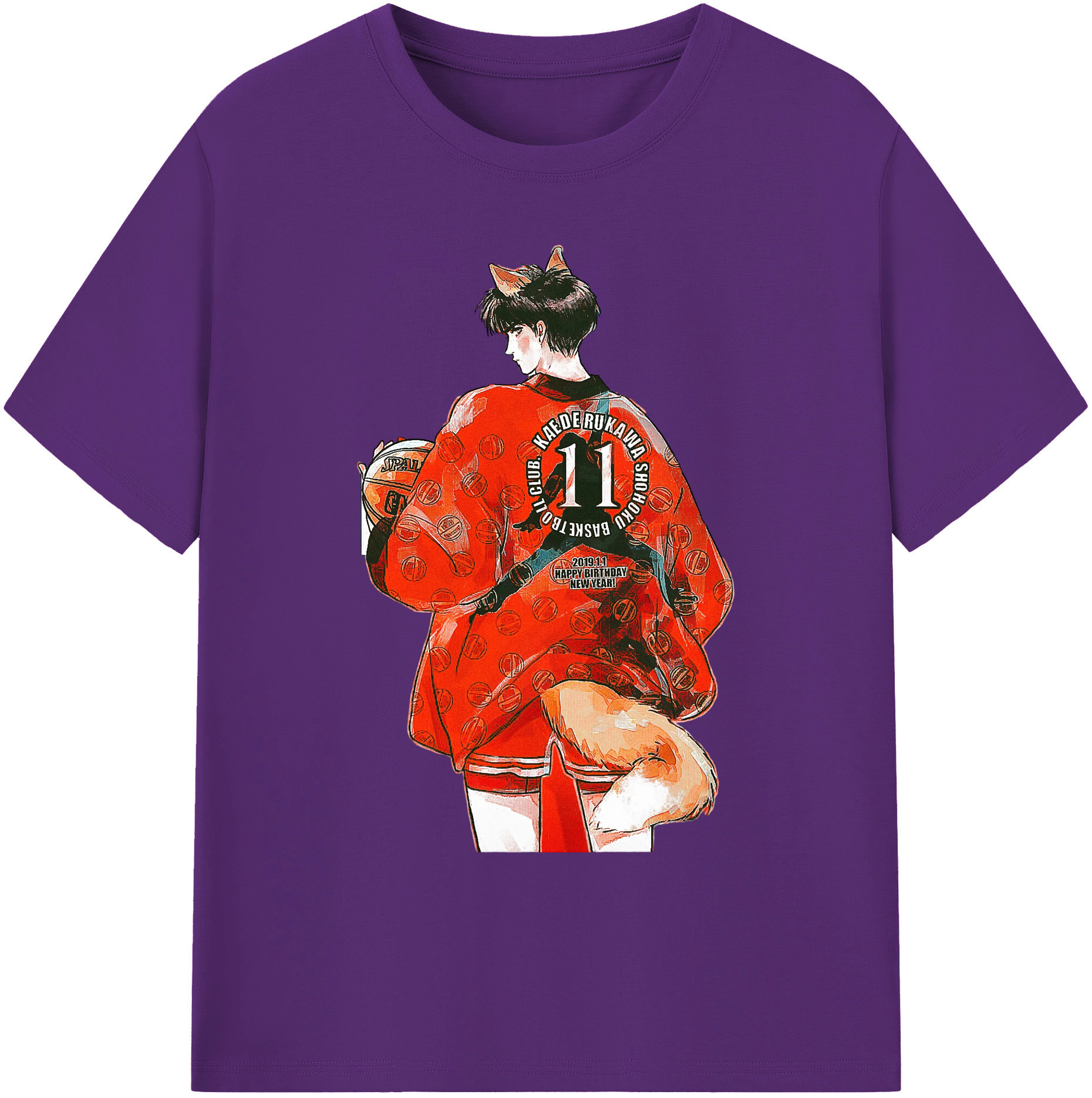 （画像用） SLAM DUNK／スラムダンク 綿100％ メンズ半袖Tシャツ｜肌触りやわらか＆通気性