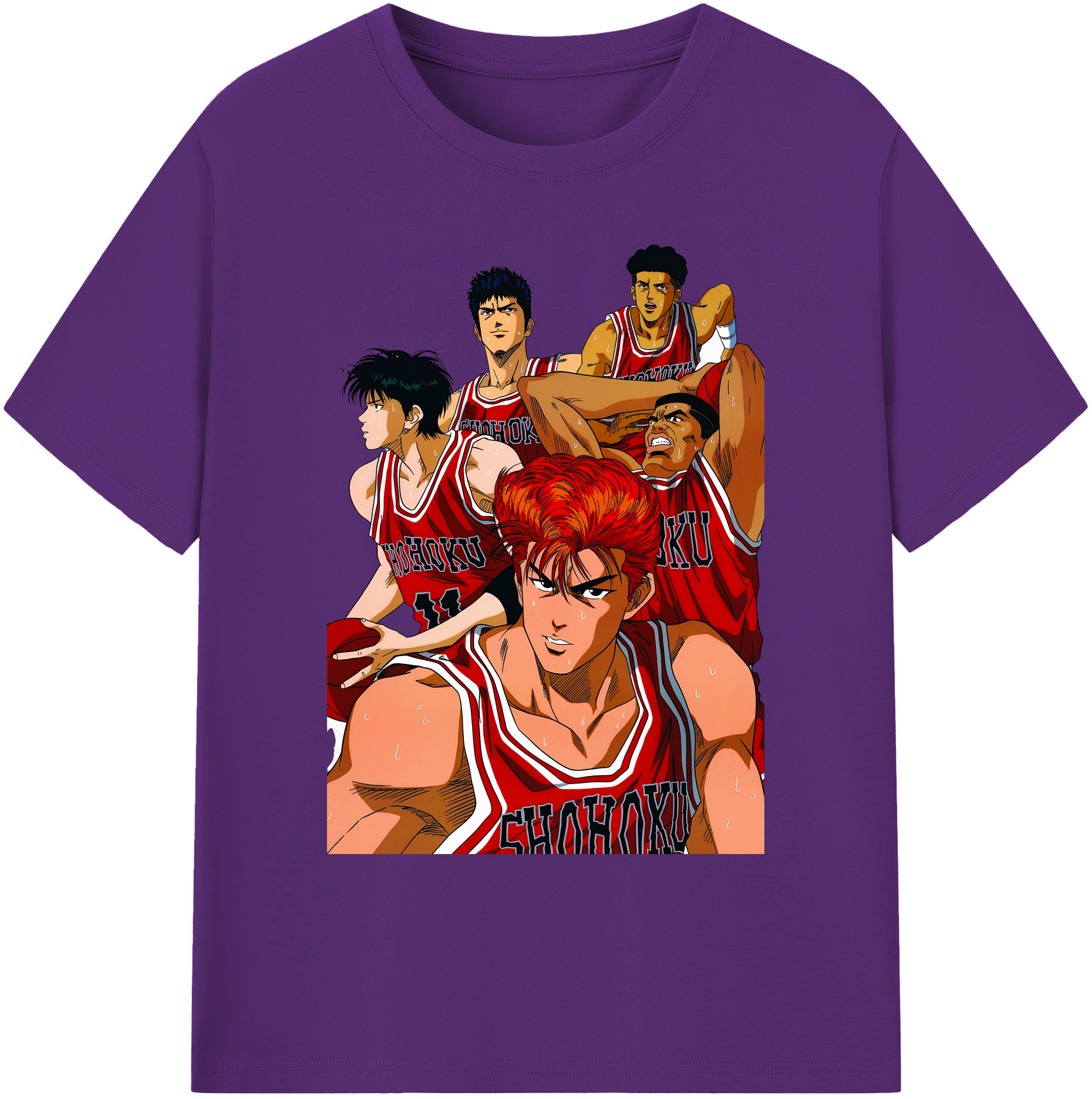 （画像用） SLAM DUNK／スラムダンク 綿100％ メンズ半袖Tシャツ｜肌触りやわらか＆通気性