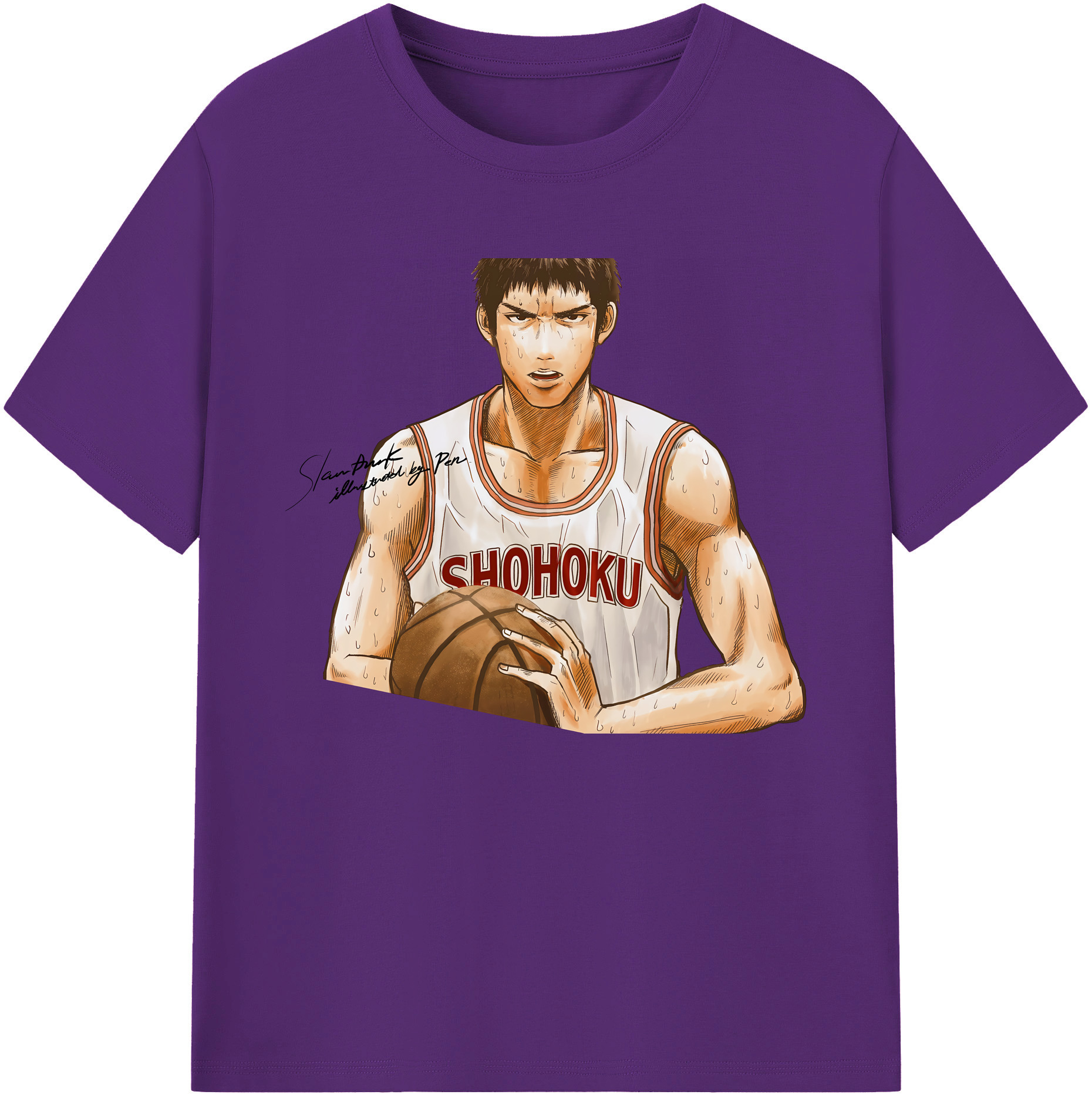 （画像用） SLAM DUNK／スラムダンク 綿100％ メンズ半袖Tシャツ｜肌触りやわらか＆通気性