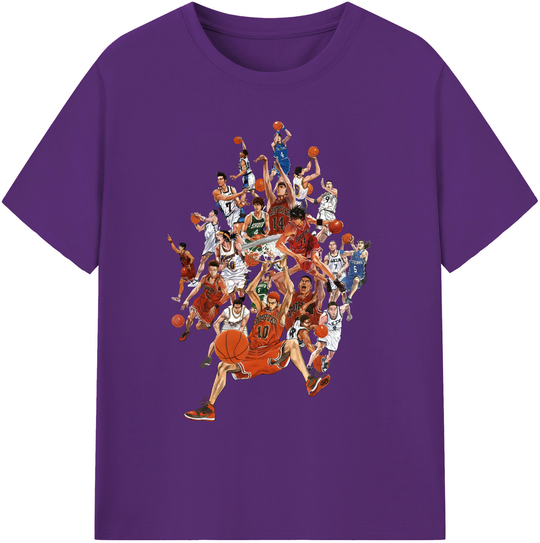 （画像用） SLAM DUNK／スラムダンク 綿100％ メンズ半袖Tシャツ｜肌触りやわらか＆通気性