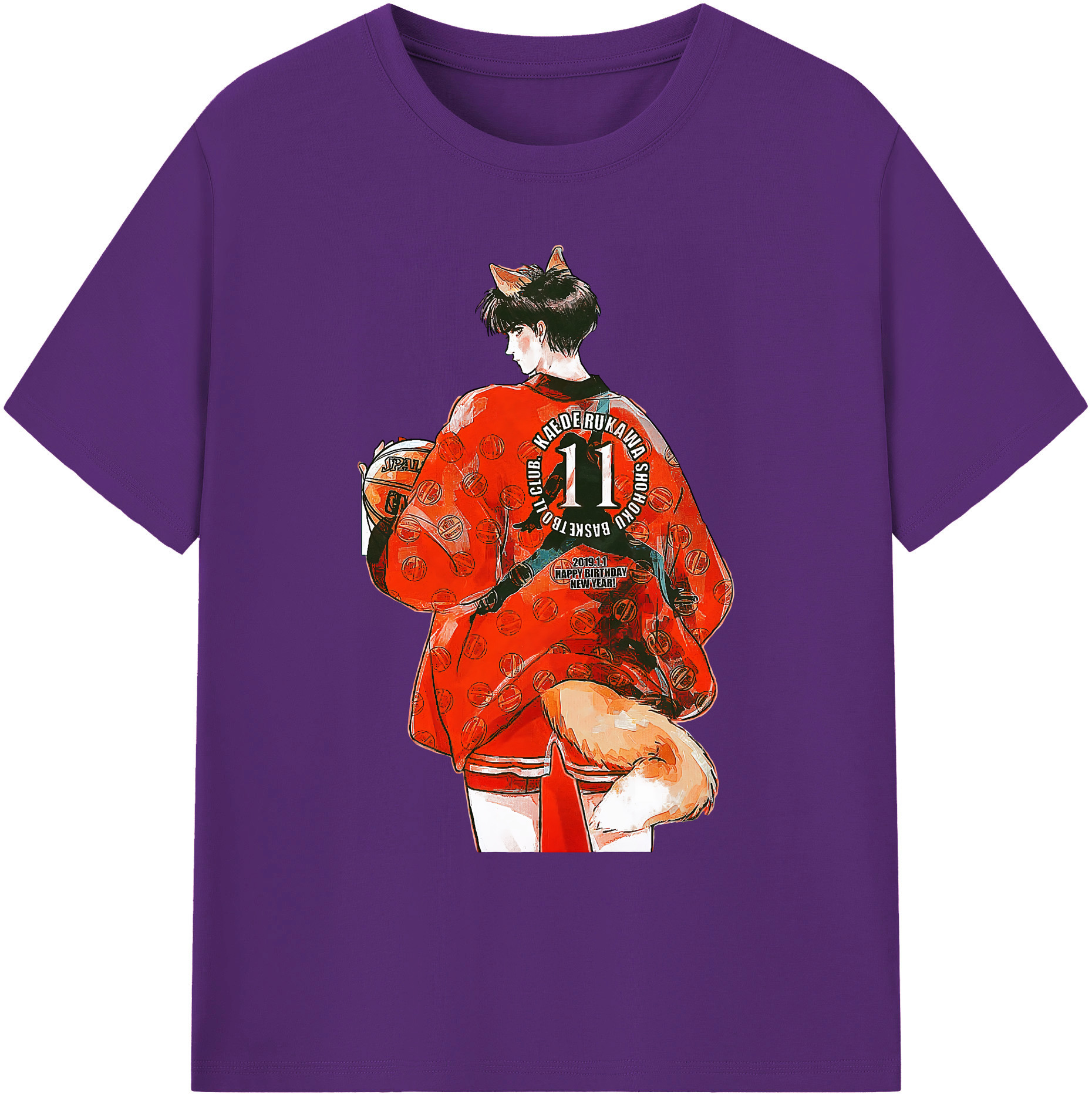 （画像用） SLAM DUNK／スラムダンク 綿100％ メンズ半袖Tシャツ｜肌触りやわらか＆通気性